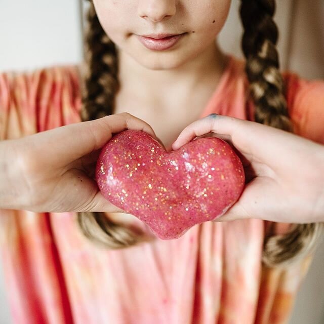 Sending out love. 🤍 Maisie made her slime into a heart. 🤍 #todaywefoundmagic