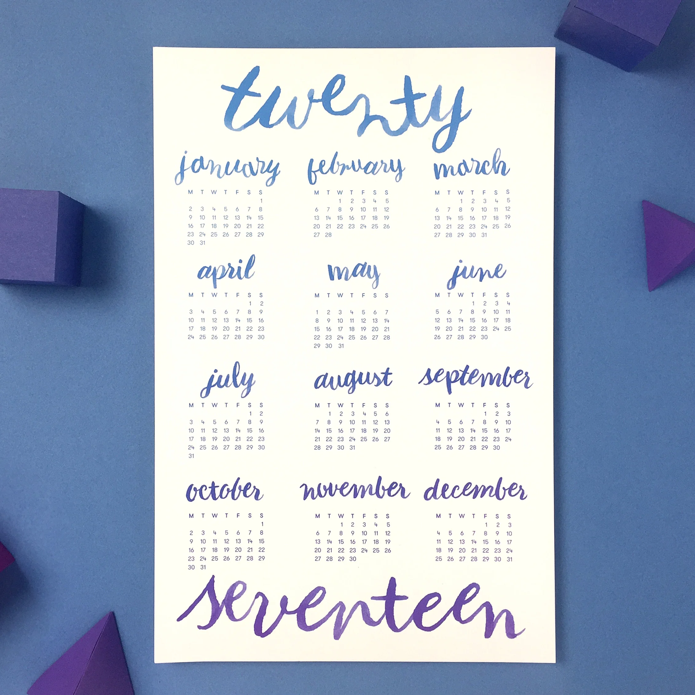 Twenty Seventeen Calendar