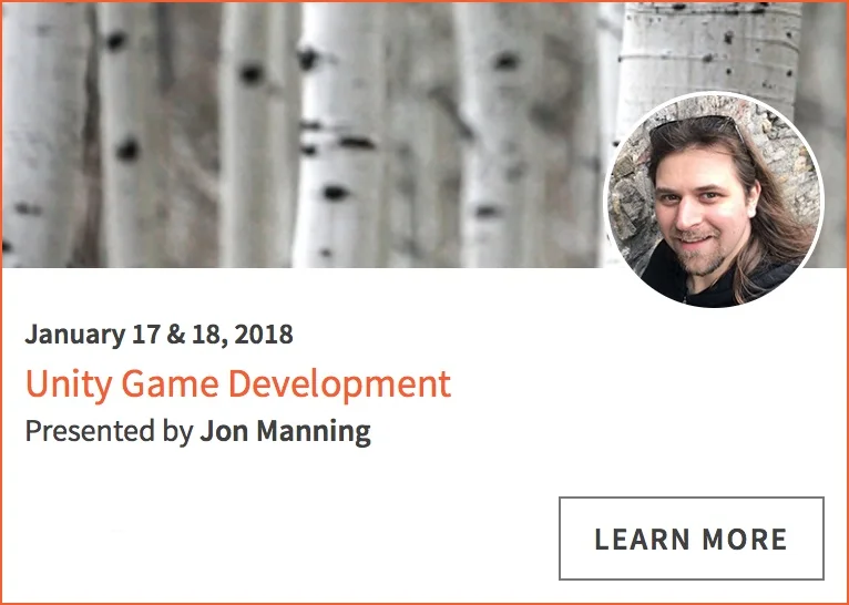 Upcoming Training: Unity Game Dev + Practical AI on iOS