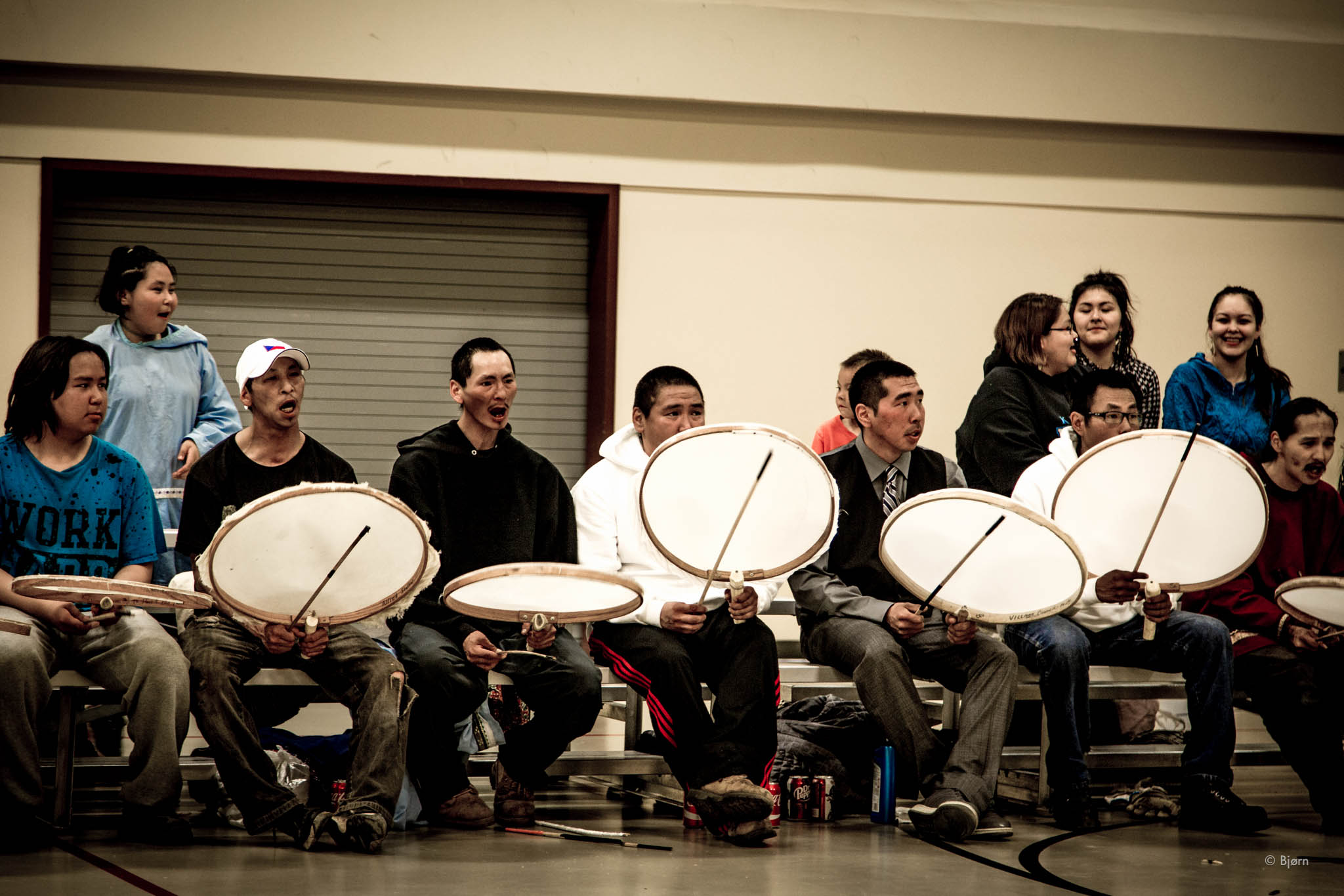 Kali dancers perform during the whale festival - Point Lay, Alaska.