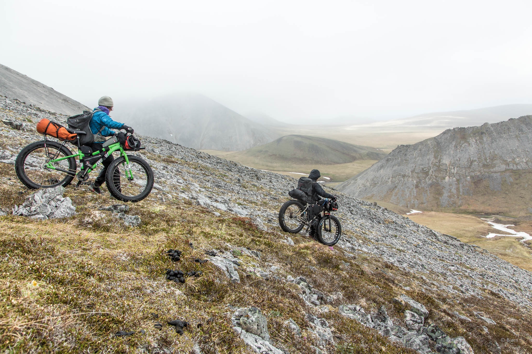  Alayne and Daniel cross the Lisburne Hills - Arctic Alaska. 