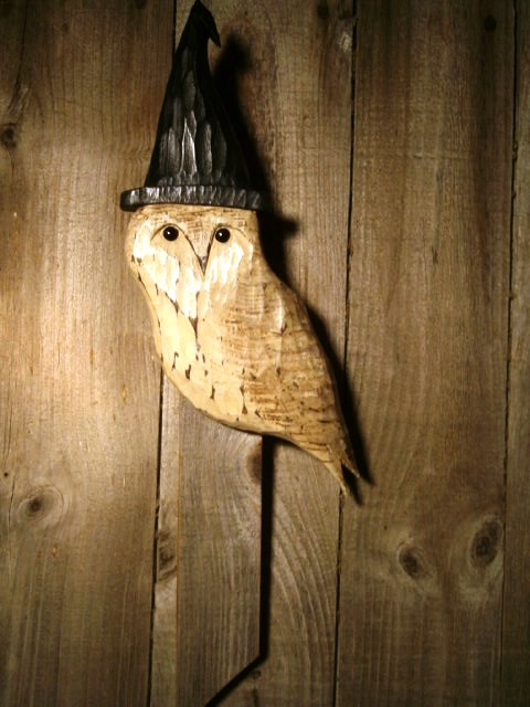 Halloween Owl w/ witch hat