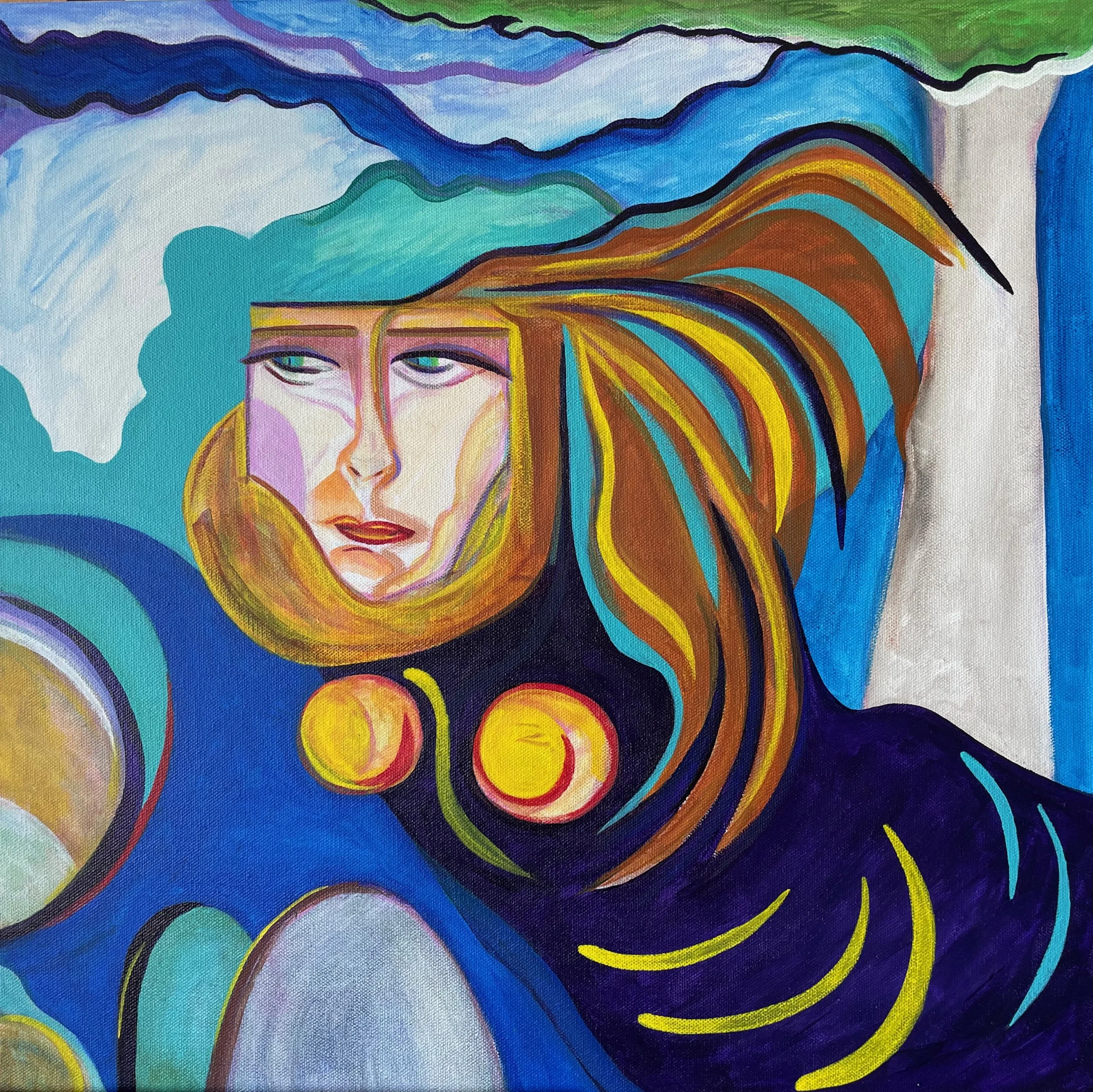 La Lucuma 2, 2024, 20X20, Acrylic on Canvas.jpeg