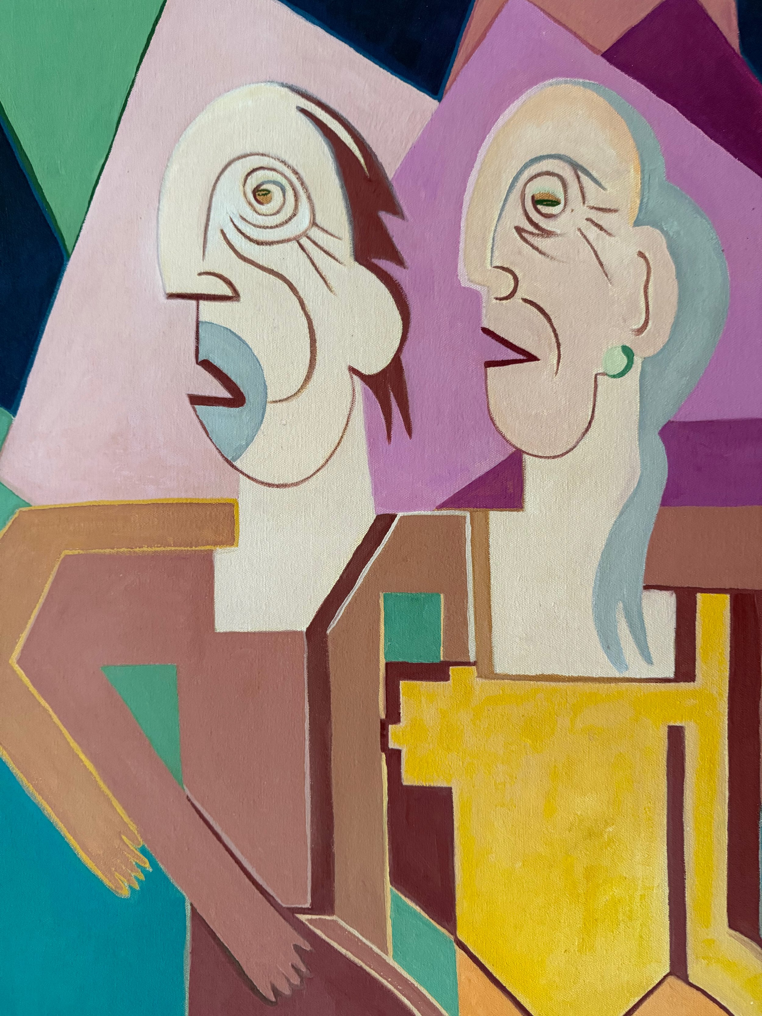 Geo Couple, 2008, 22X34, Oil on Canvas.jpg