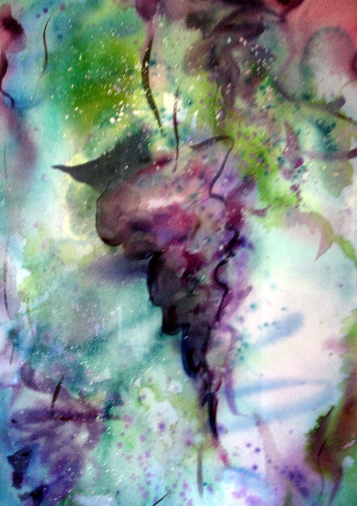 wisteria, 2001, 14"x20" watercolor on cotton paper