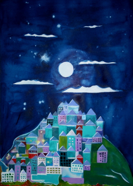 Bliss Hill, 2008, 18"x24" watercolor on paper,  private collection Jared Green