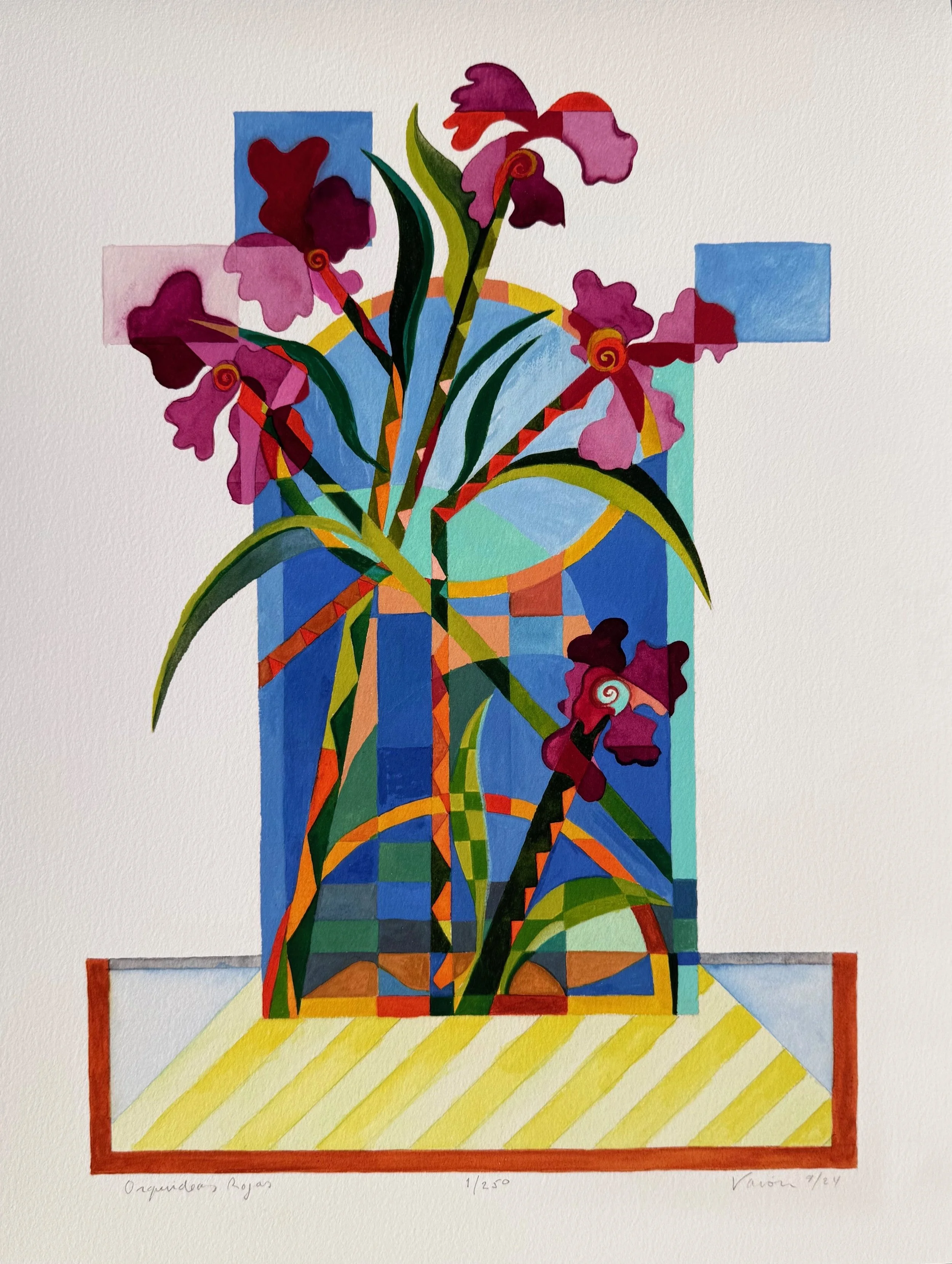 Orquideas Rojas, 2024, 14X20, watercolor.jpeg