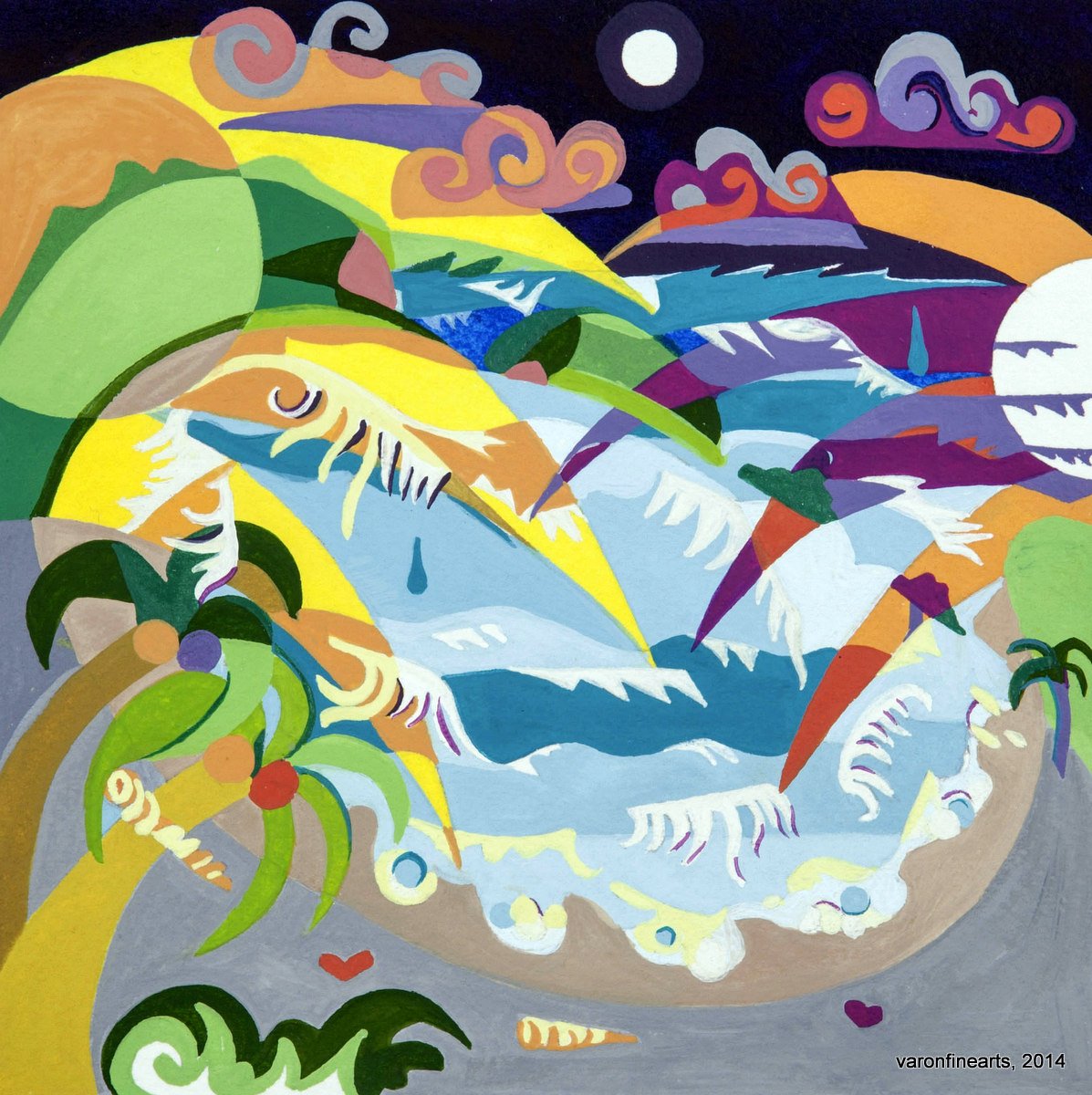 La Playa 2, 2014,5X6.5. Watercolor on Paper.JPG