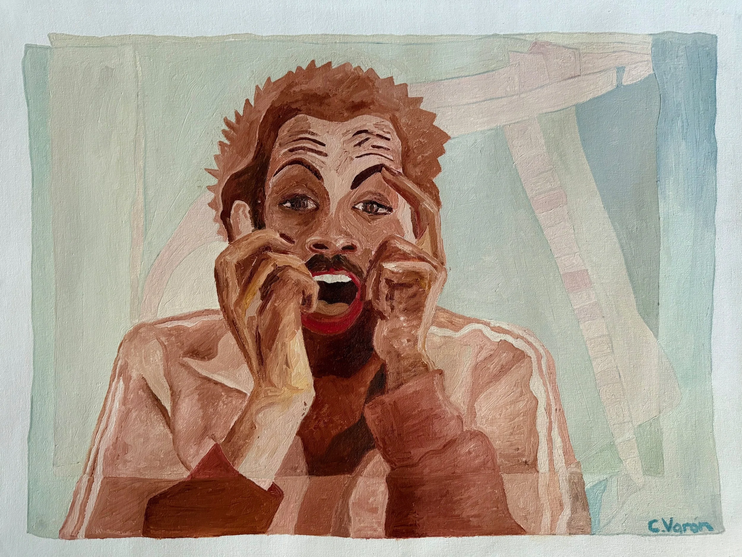 El Grito, 1979, 28X25 Oil on Canvas.jpeg