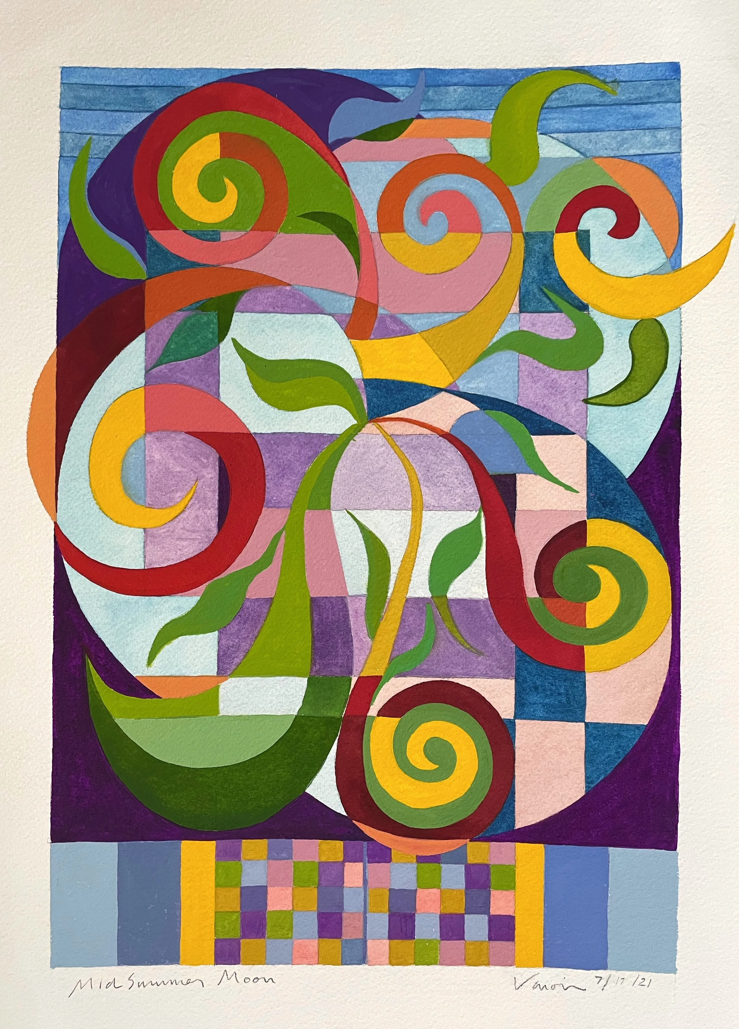 Mid Summer Moon, 2021, 12X16 Watercolor.jpeg