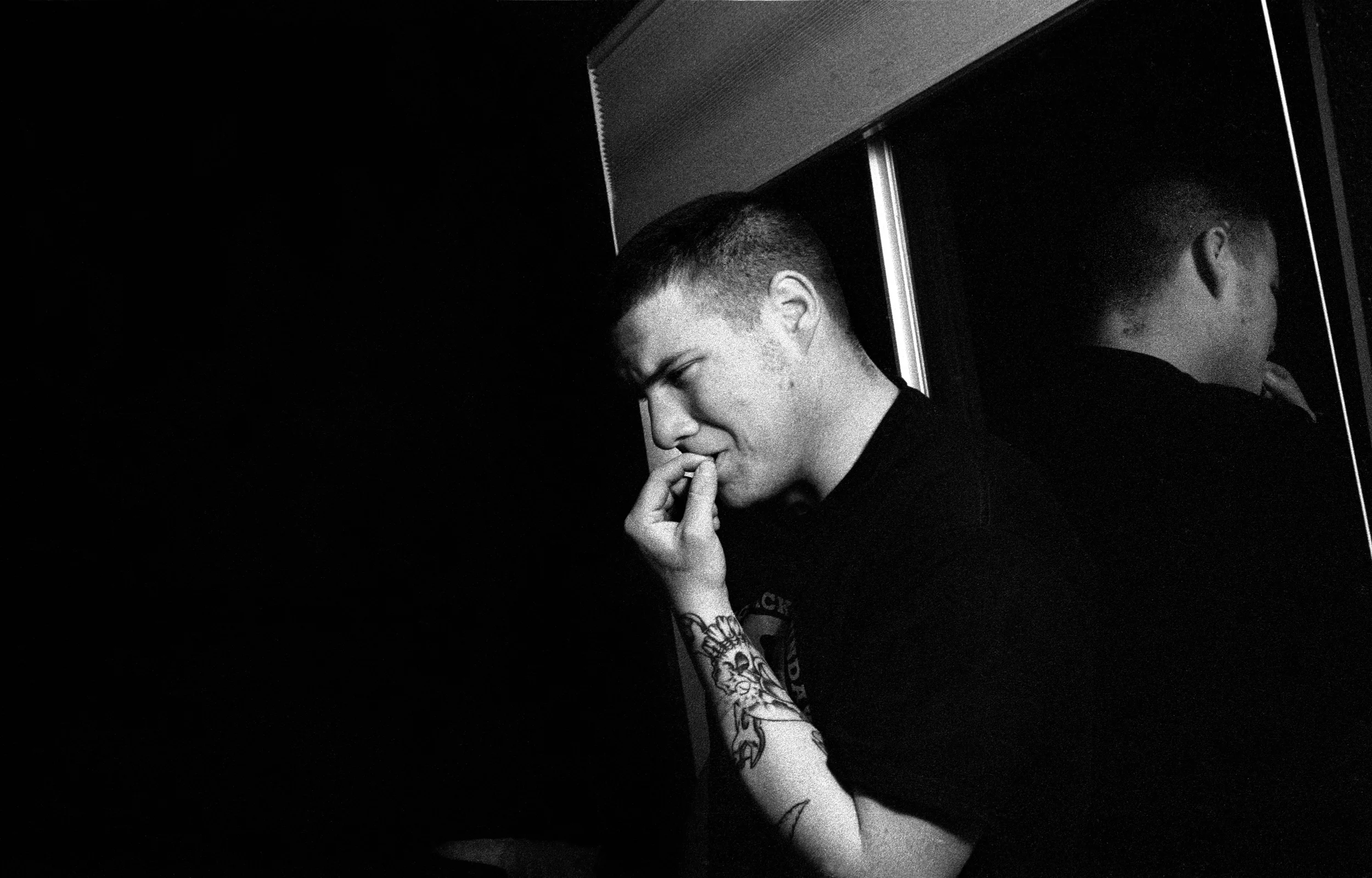 SPC Adam Ramsey experiences a psychotic episode at his sister's home - he often had hallucinations that told him to hurt others or else he, himself, would be harmed; Carson City, Nevada, 2010.