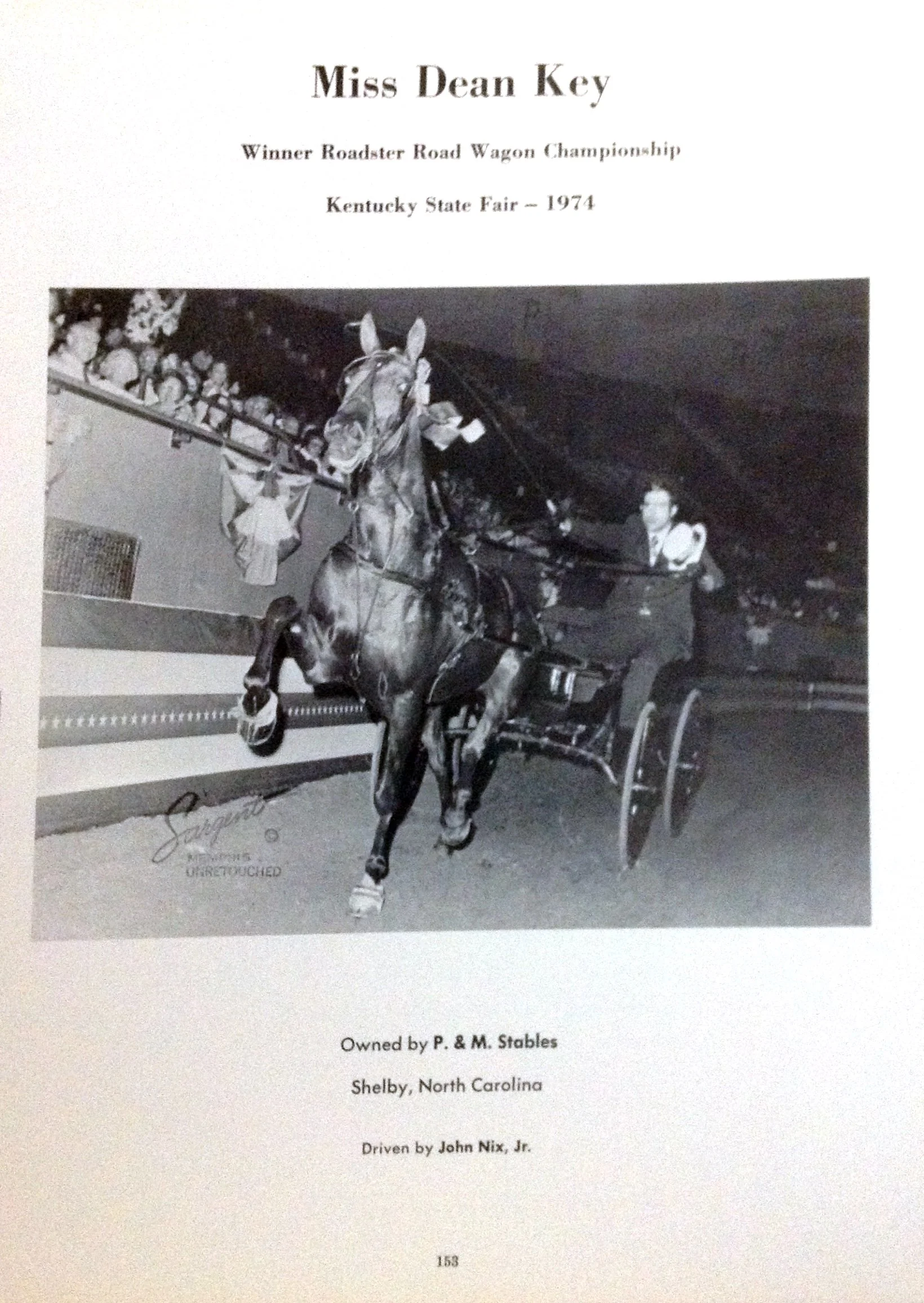 Miss Dean Key Louisville win in wagon
