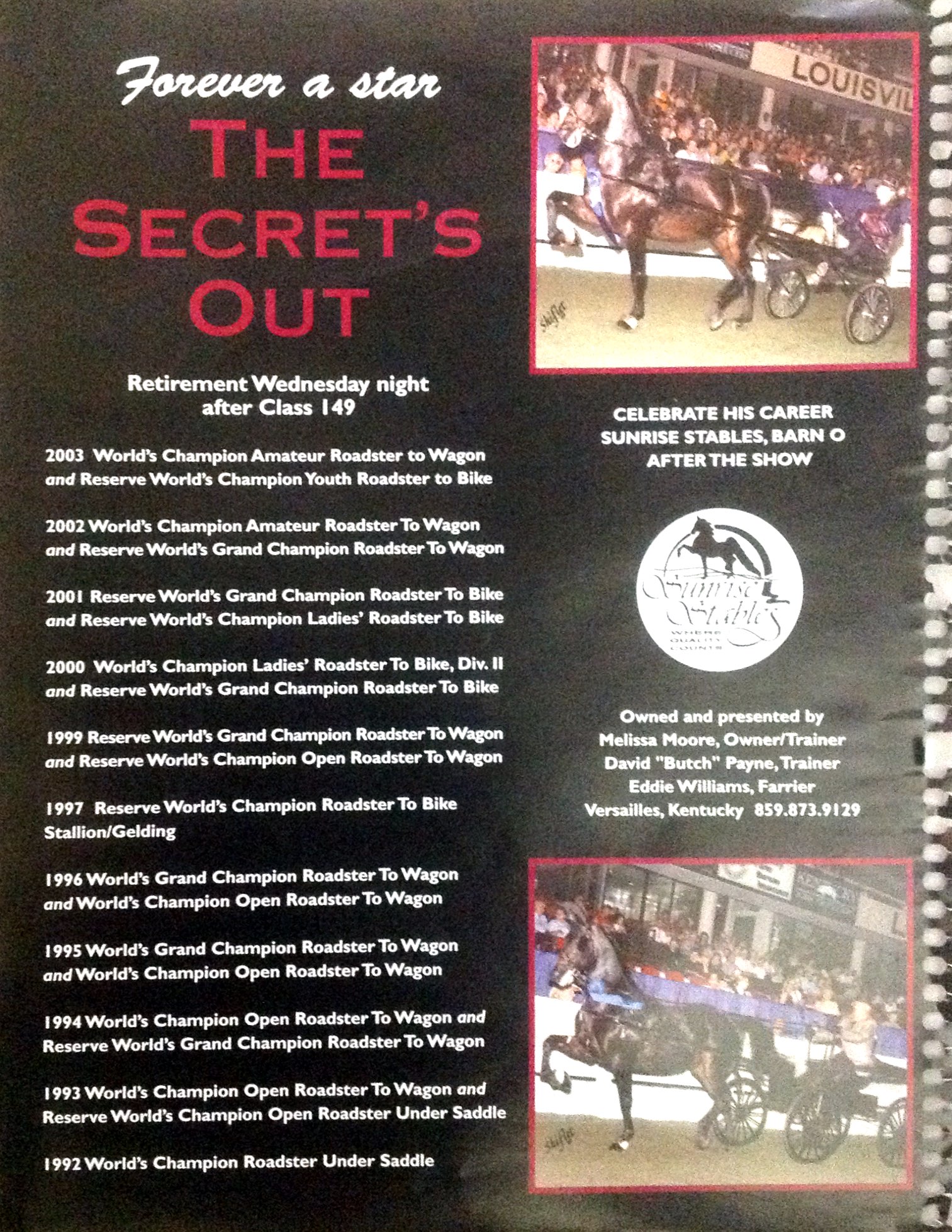 The Secret's Out Reirement ad