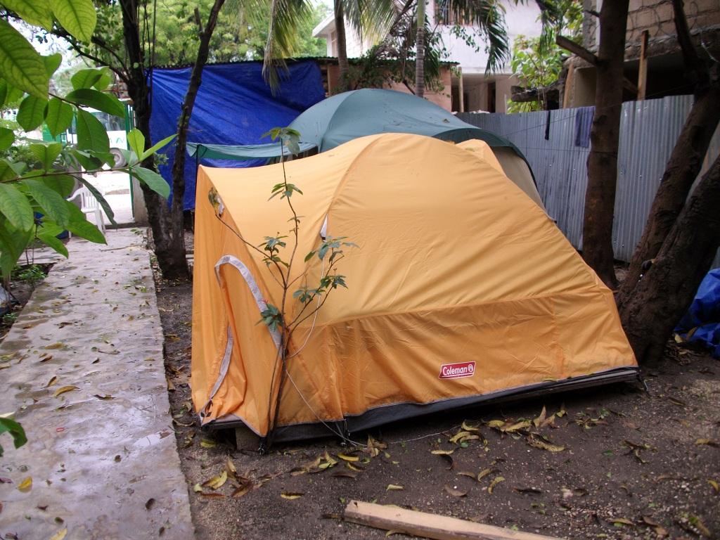 Fr. Tom's tent at Delmas
