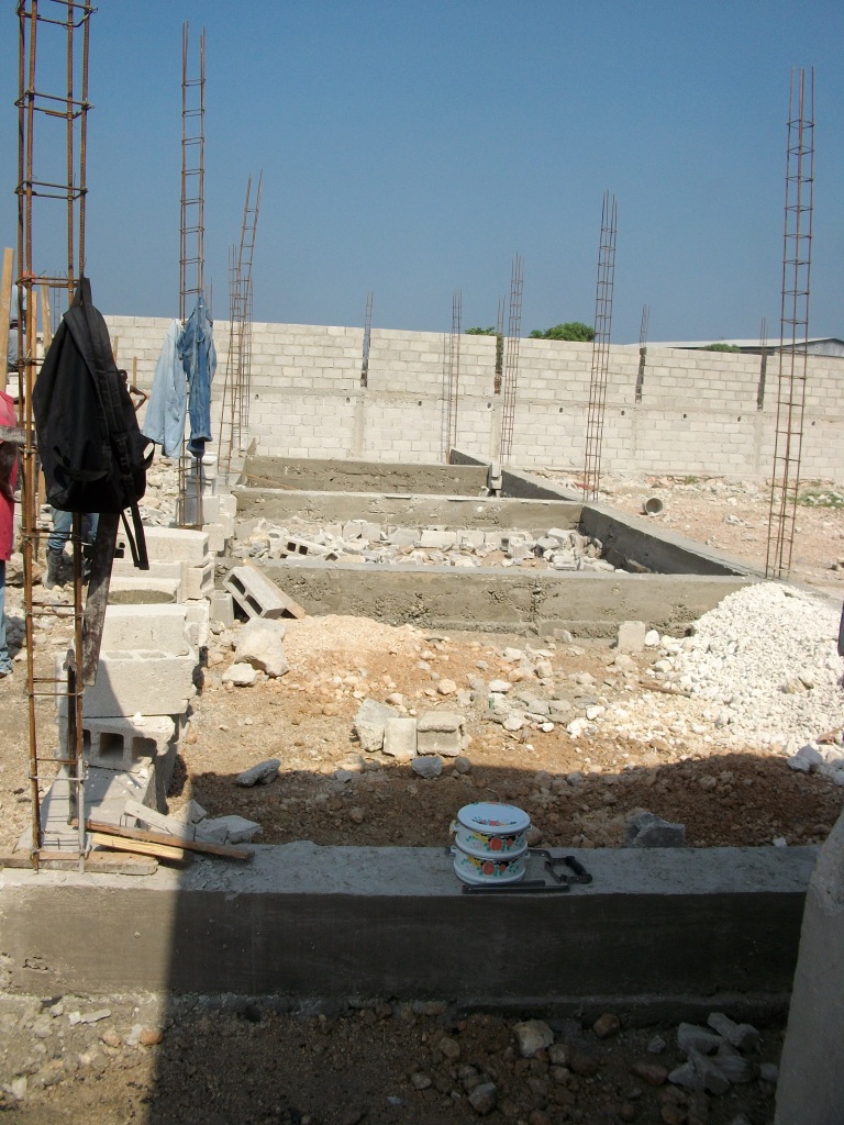 Building foundation for new classrooms.