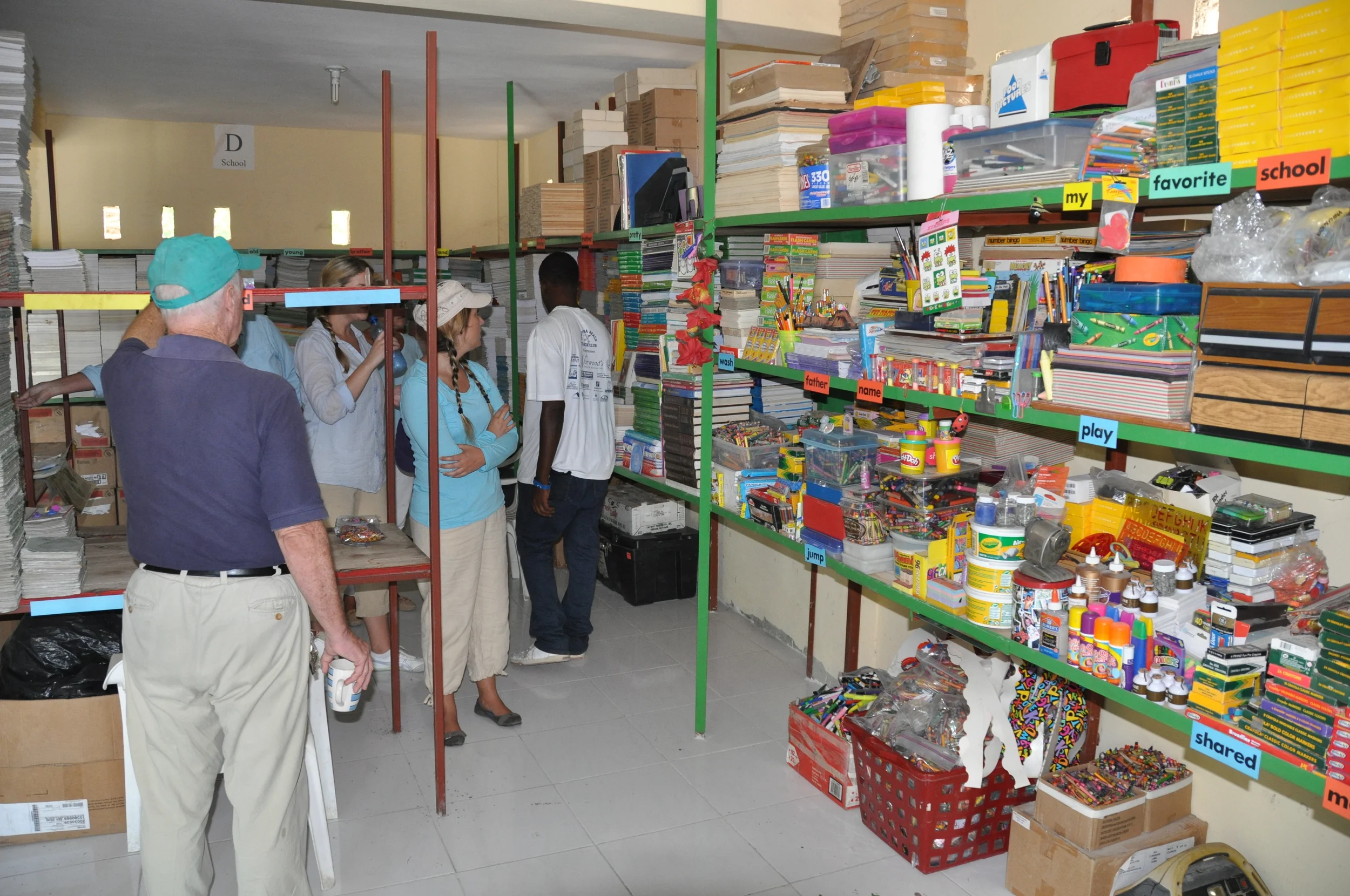 Supply room at HT headquarters