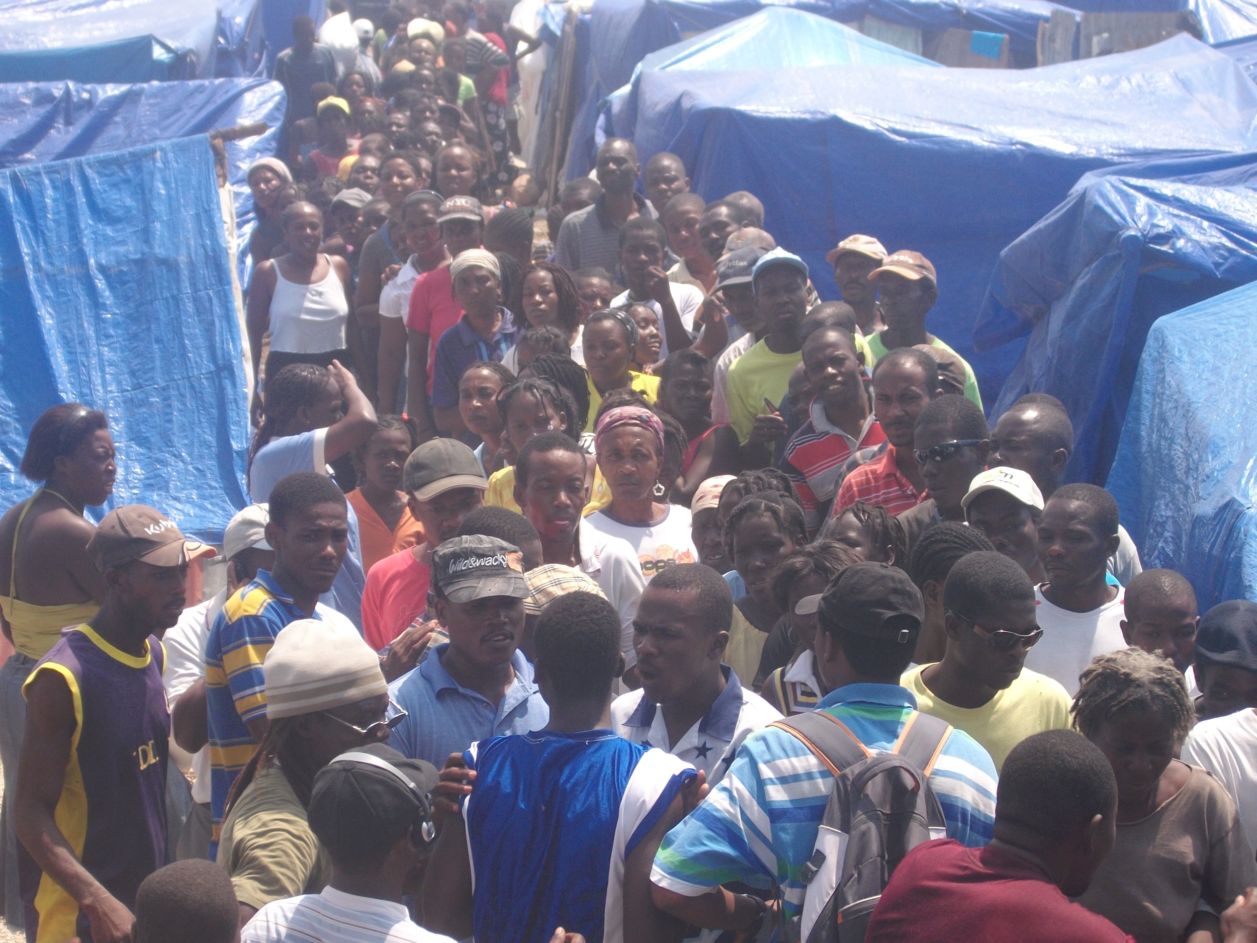  Tent cities sprung up after the earthquake because so many homes were damaged   