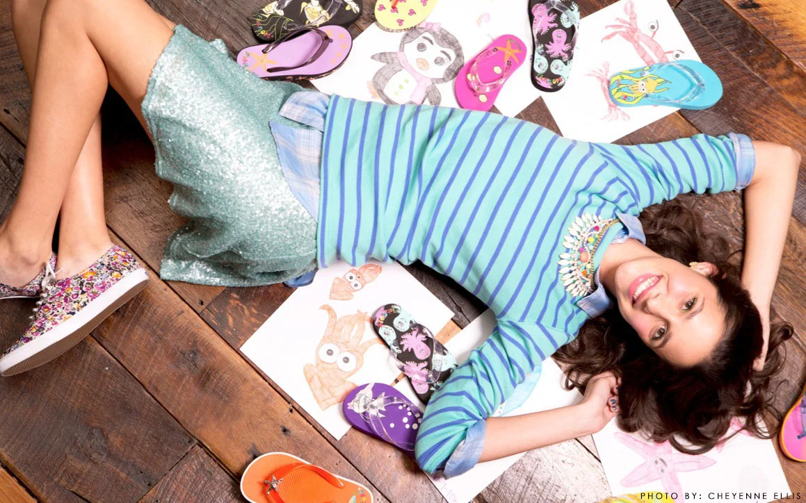 Madison Nicole robinson with her fish flops