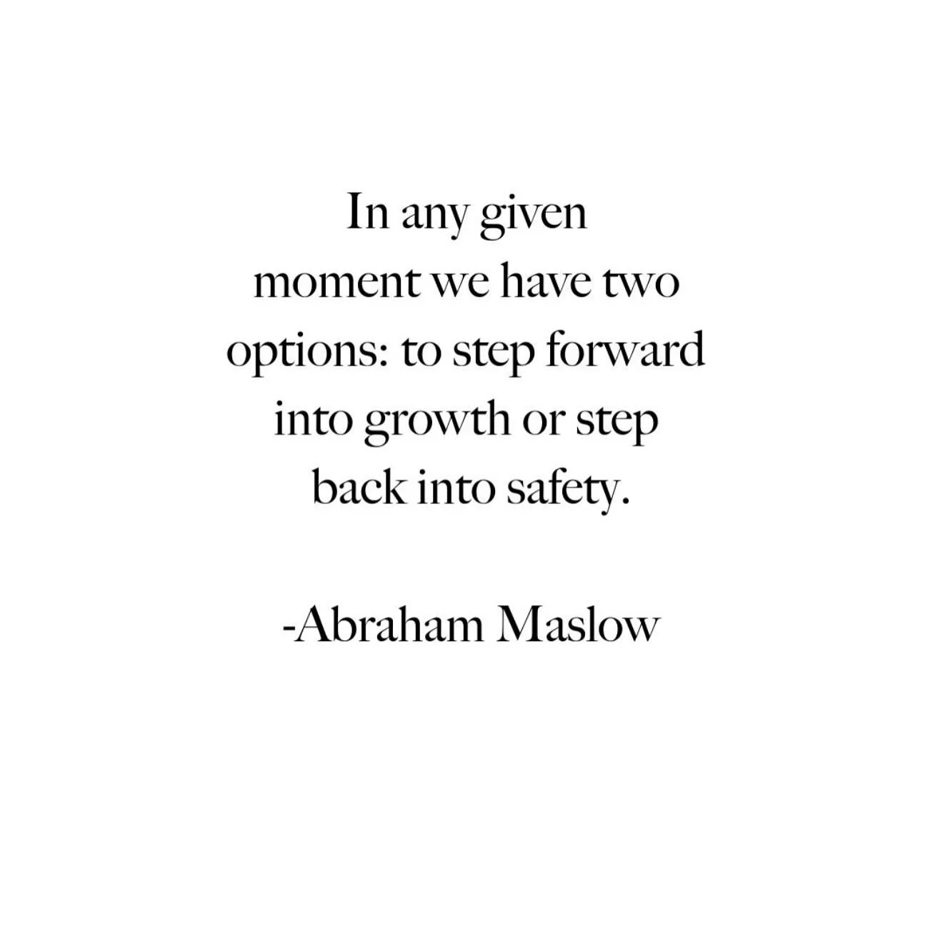 This one hits home.
I&rsquo;ve lived on both sides of this quote - the comfort of safety and the stretch of growth.

Even though &ldquo;growth&rdquo; is a core part of my purpose, I still catch myself tempted to lean back into what feels familiar.

T