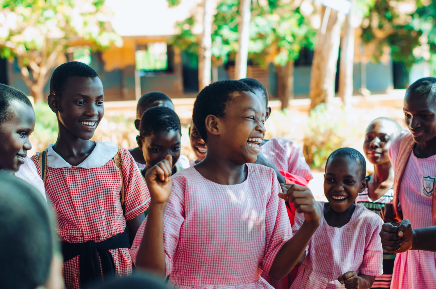 Mentors and teachers empowering girls through activities that make them feel safe and strong.