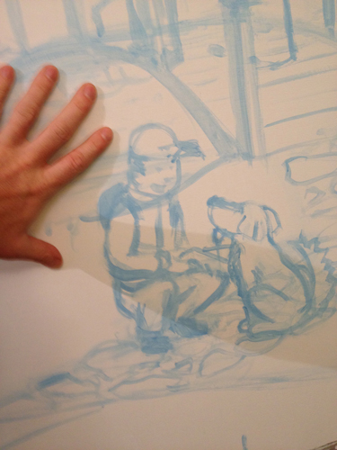 I put my hand by this one to give a sense of scale. In case you're wondering I have huge working mans hands. Okay maybe not...more like medium sized artist hands. But with ninja like reflexes. Why am I still writing here?