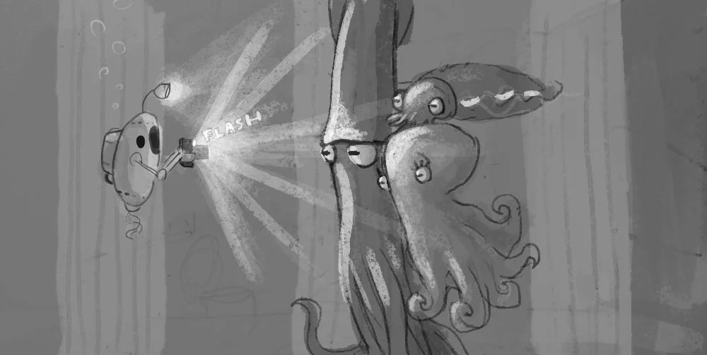 A squid, a cuttlefish and an octopus pose for photo, as one does.