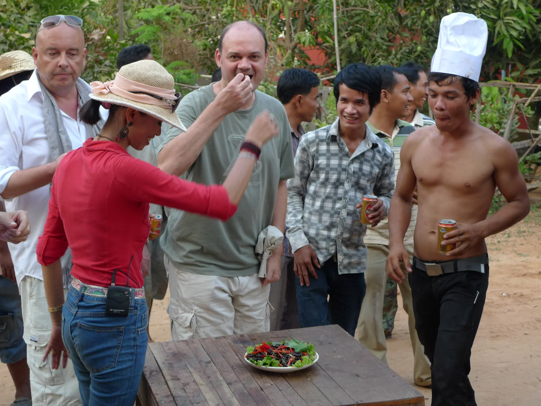 Steve eating insects