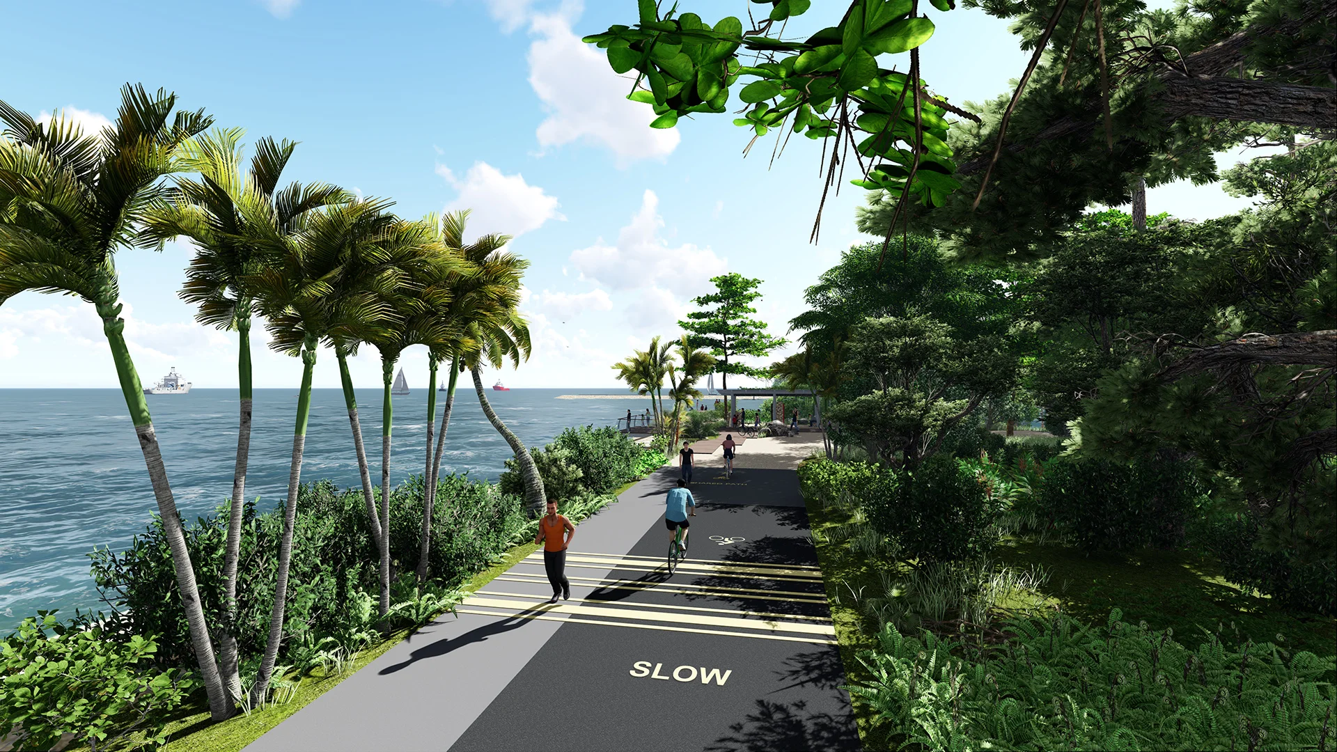 View of track near Changi Bay shelter on the Round Island Route Coastal Adventure by Stephen Caffyn Landscape Design