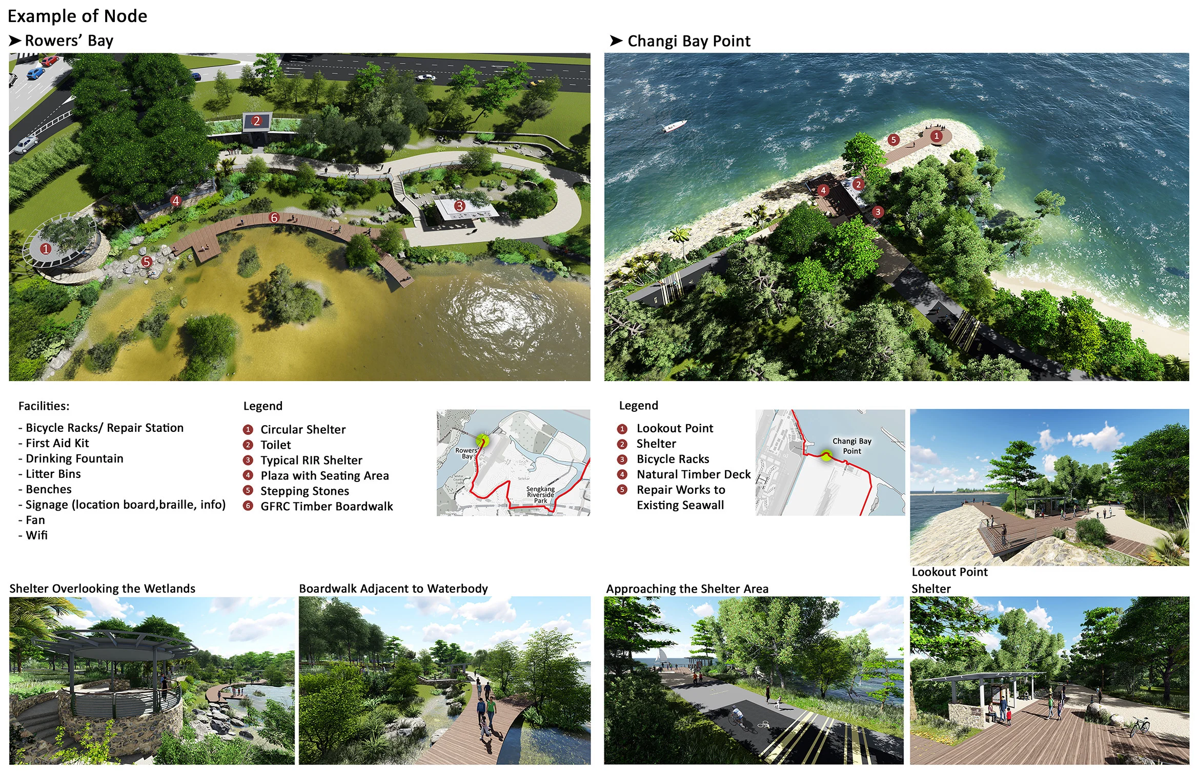 Round Island Route Coastal Adventure - Visualizations and the Proposed Facilities at two of the RIR Nodes. 