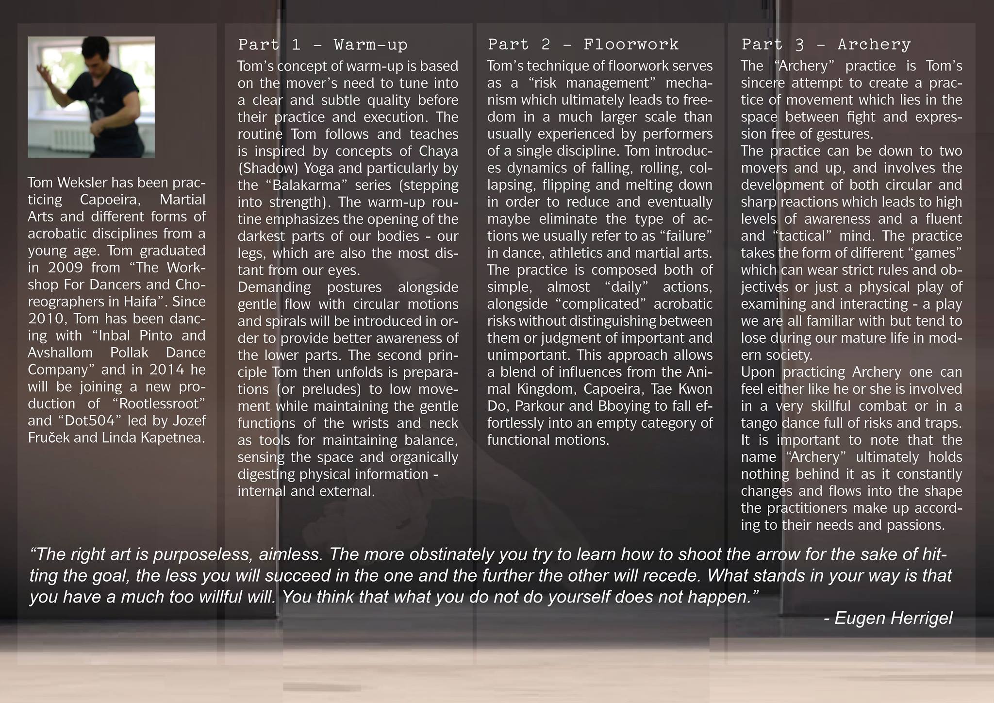 Tom Weksler's The Movement Archery (Click to enlarge)
