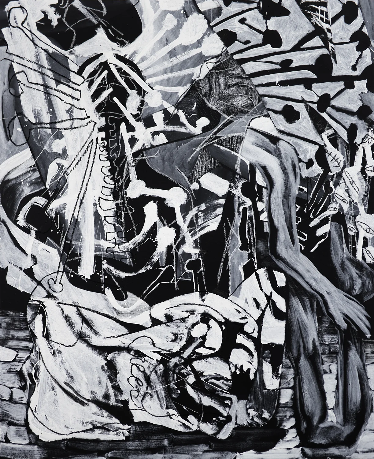 The Sleeper2016Acrylic and oil pastel on wood panel &nbsp;5 x 4 ft