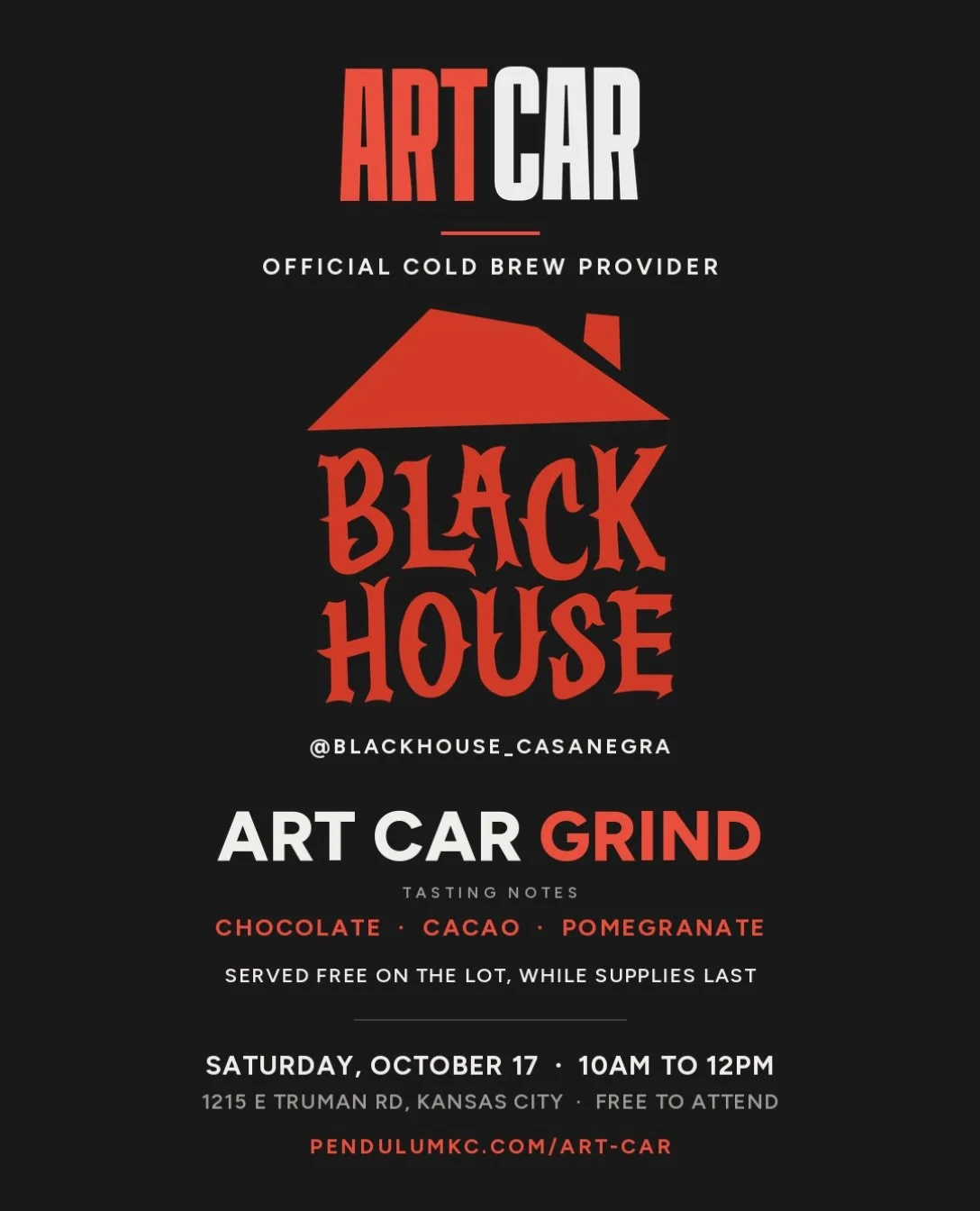 Good cars. Good people. Really good coffee. ☕🏁

We&rsquo;re excited to welcome @blackhouse_casanegra as the official cold brew provider for the @kcautomuseum Art Car kickoff. They&rsquo;re bringing Art Car Grind, with notes of chocolate, cacao, and 