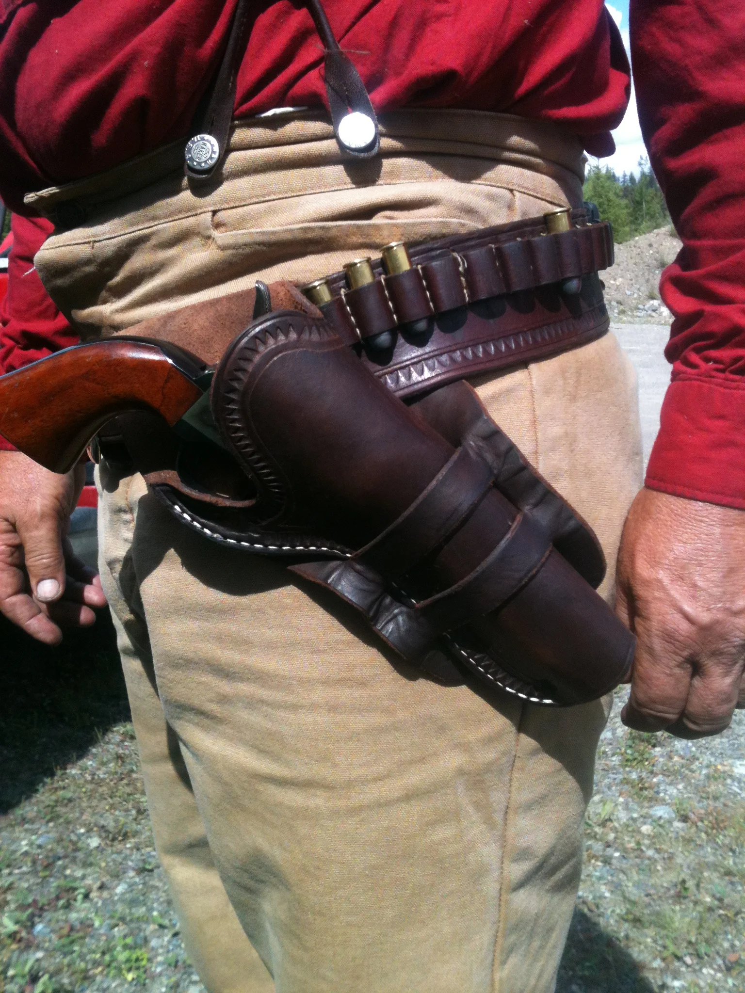 mounted shooting holster