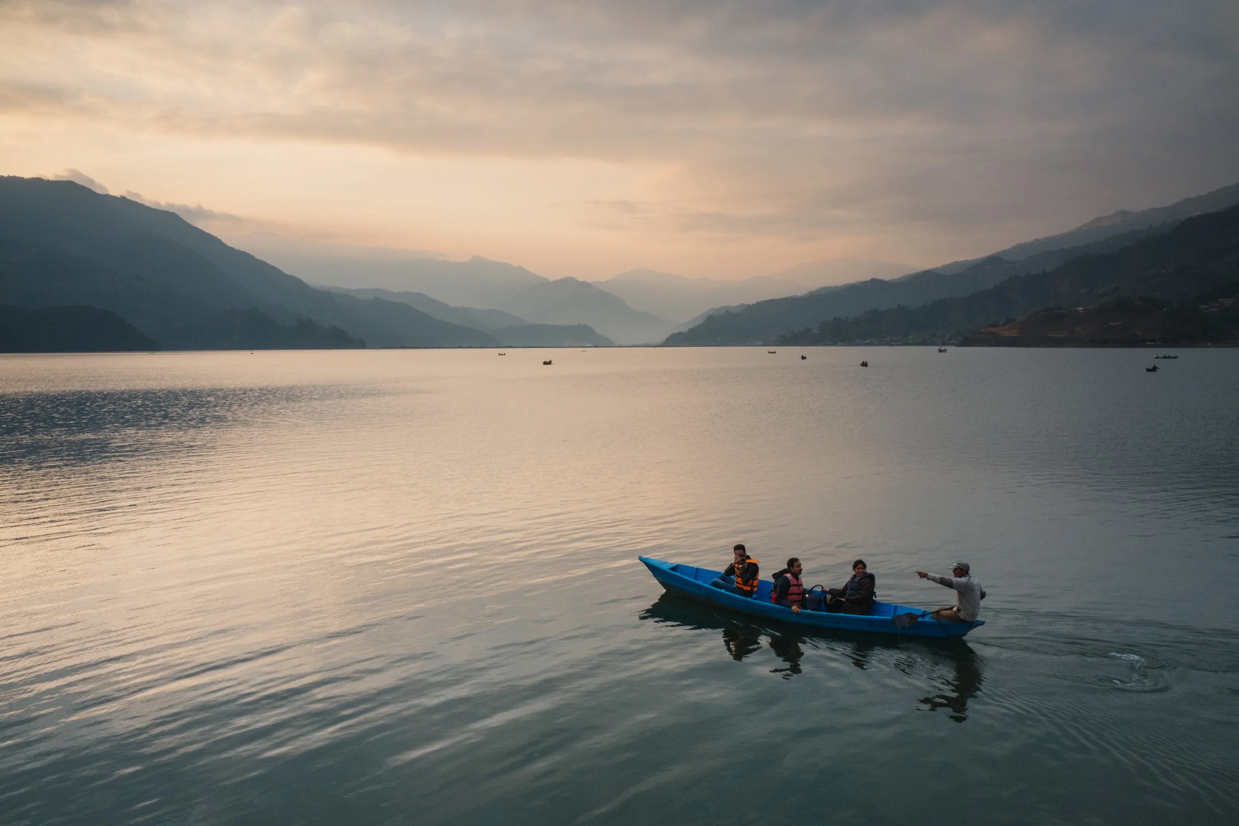 Pokhara lake can be quite a spot for thrill seekers. For an additional thrill, don't wear a life vest when you're on a boat.