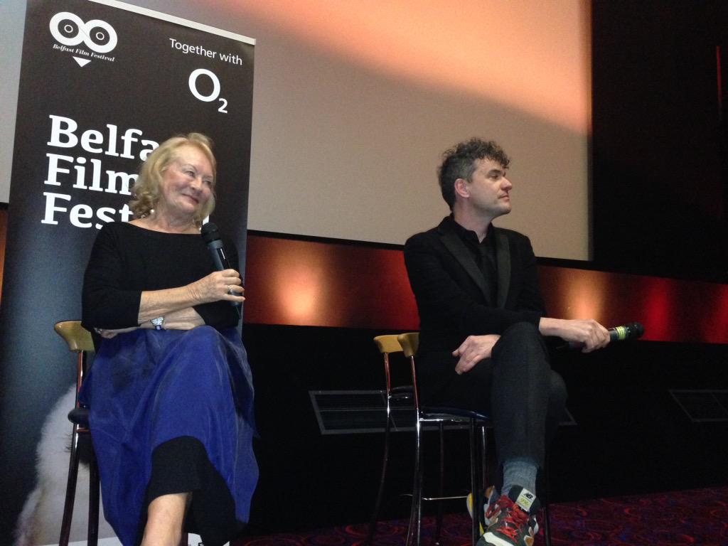 Mark Cousins and actress Helena Bereen at the world premier of I Am Belfast