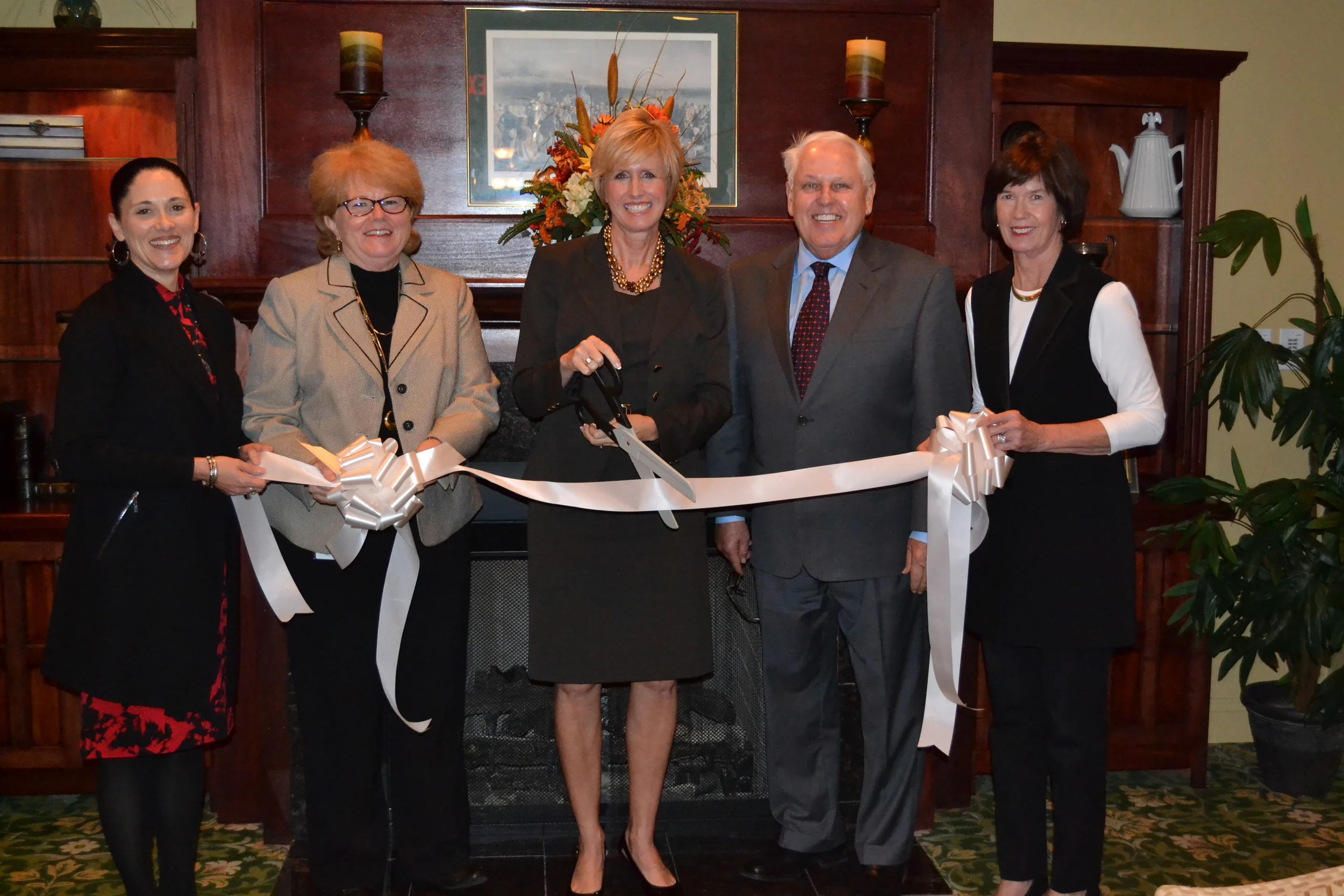Board of Advisors at CELI's Ribbon Cutting Ceremony: Pam Weber, Linda Gill, Ron Beshear, & Shannon Carter (Not pictured: Nancy Graeter)