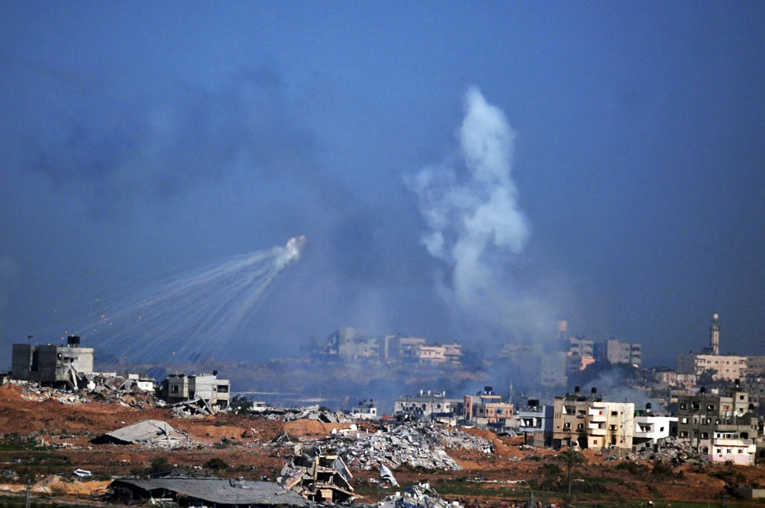 Bomberegn over Gaza i januar 2013. Foto og Copyright: ChameleonsEye