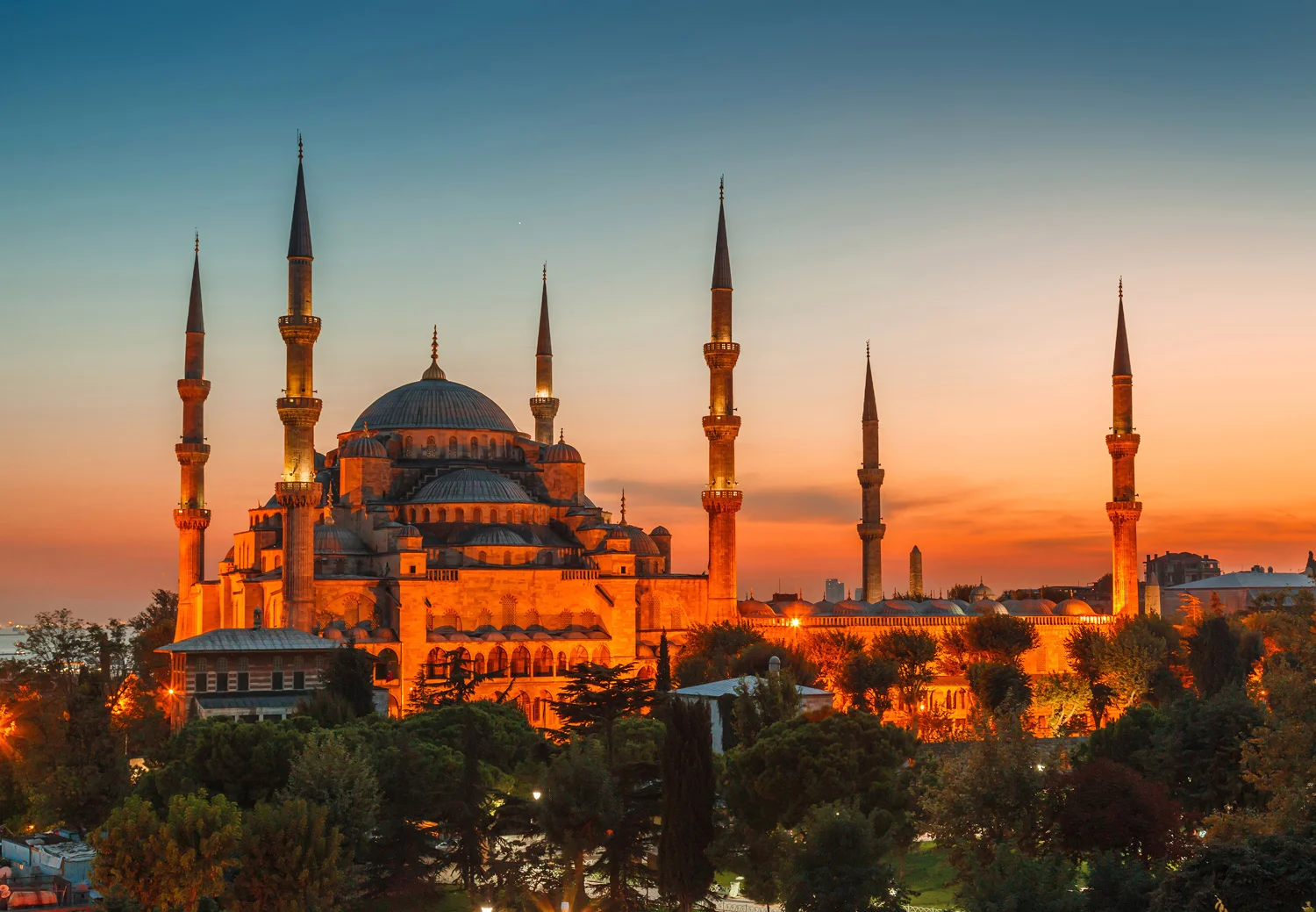 Den Blå Moske i Istanbul.