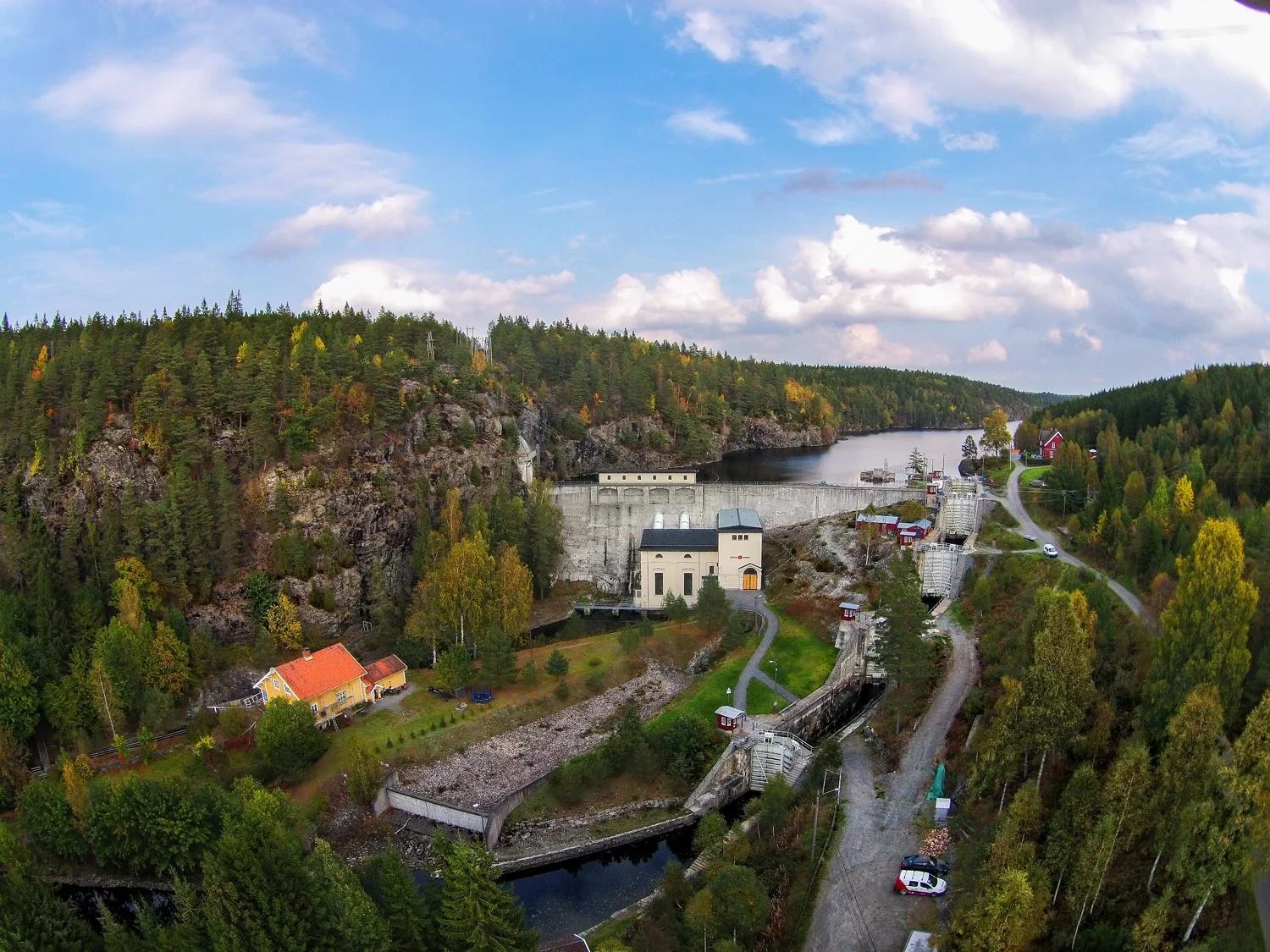Brekke Sluser - Skandinavias høyeste sluse. Foto: Visit Hvaler