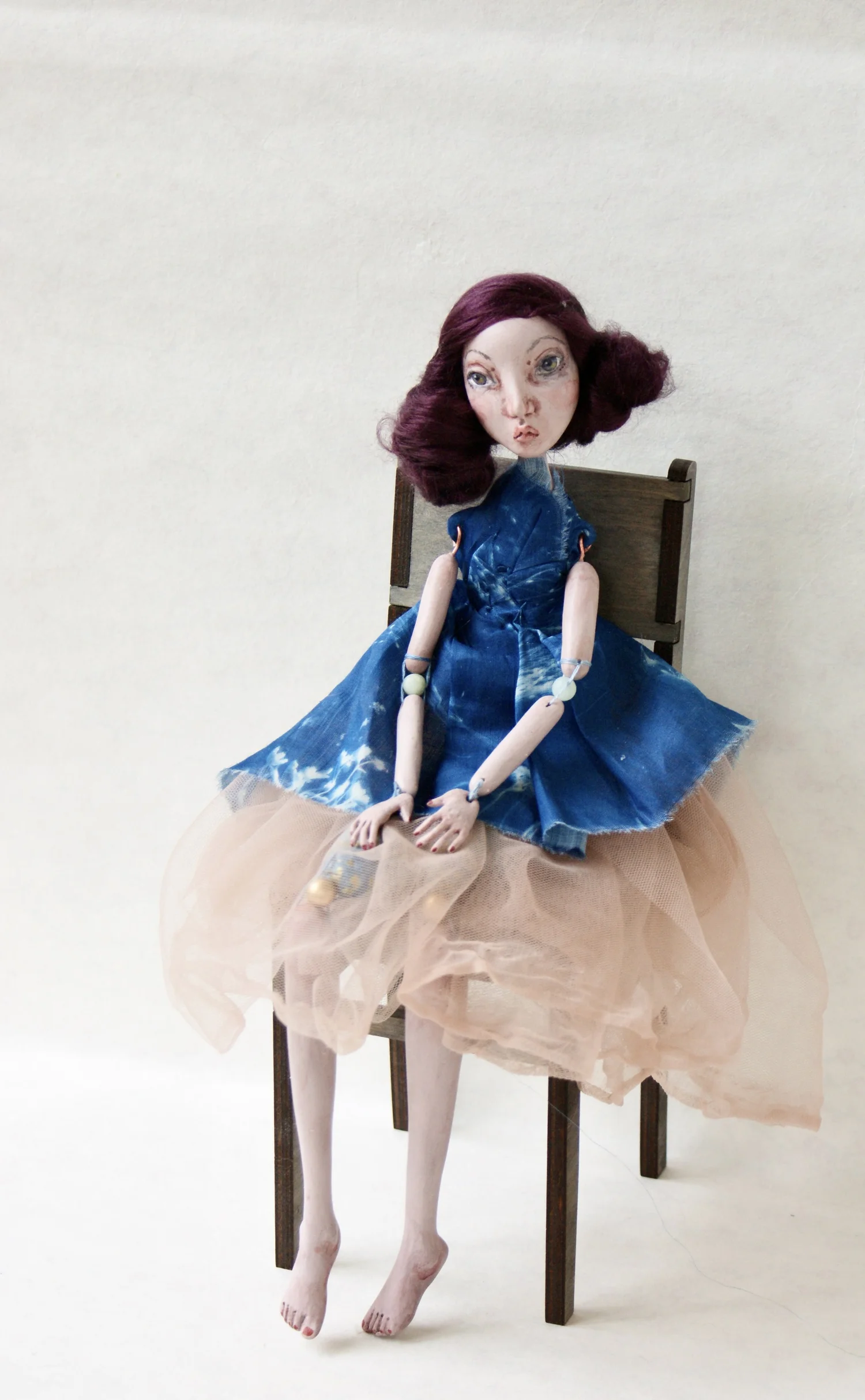 Original handmade clay art doll (Ananda) — Black-Eyed Suzie