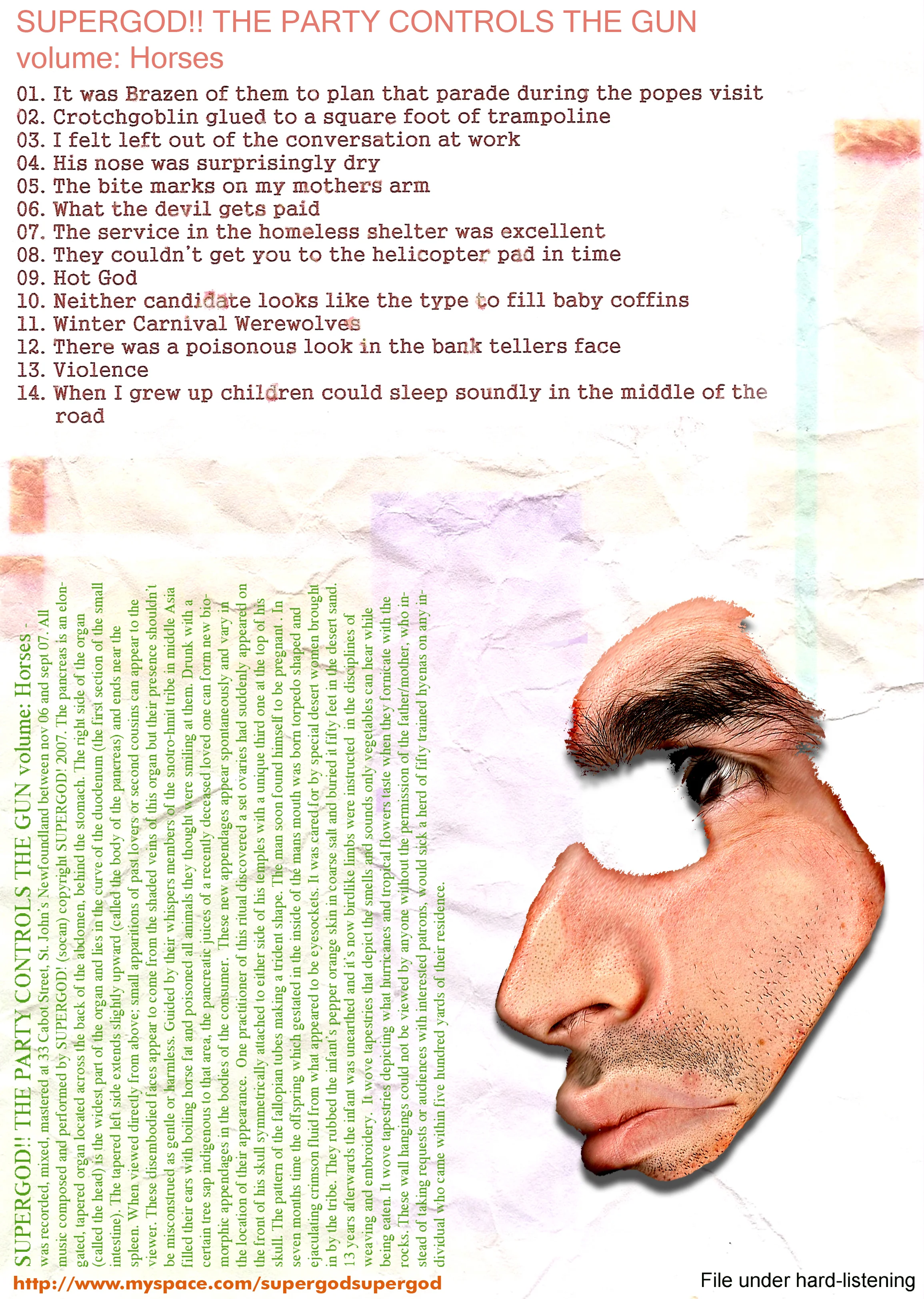 vol Horses - back cover
