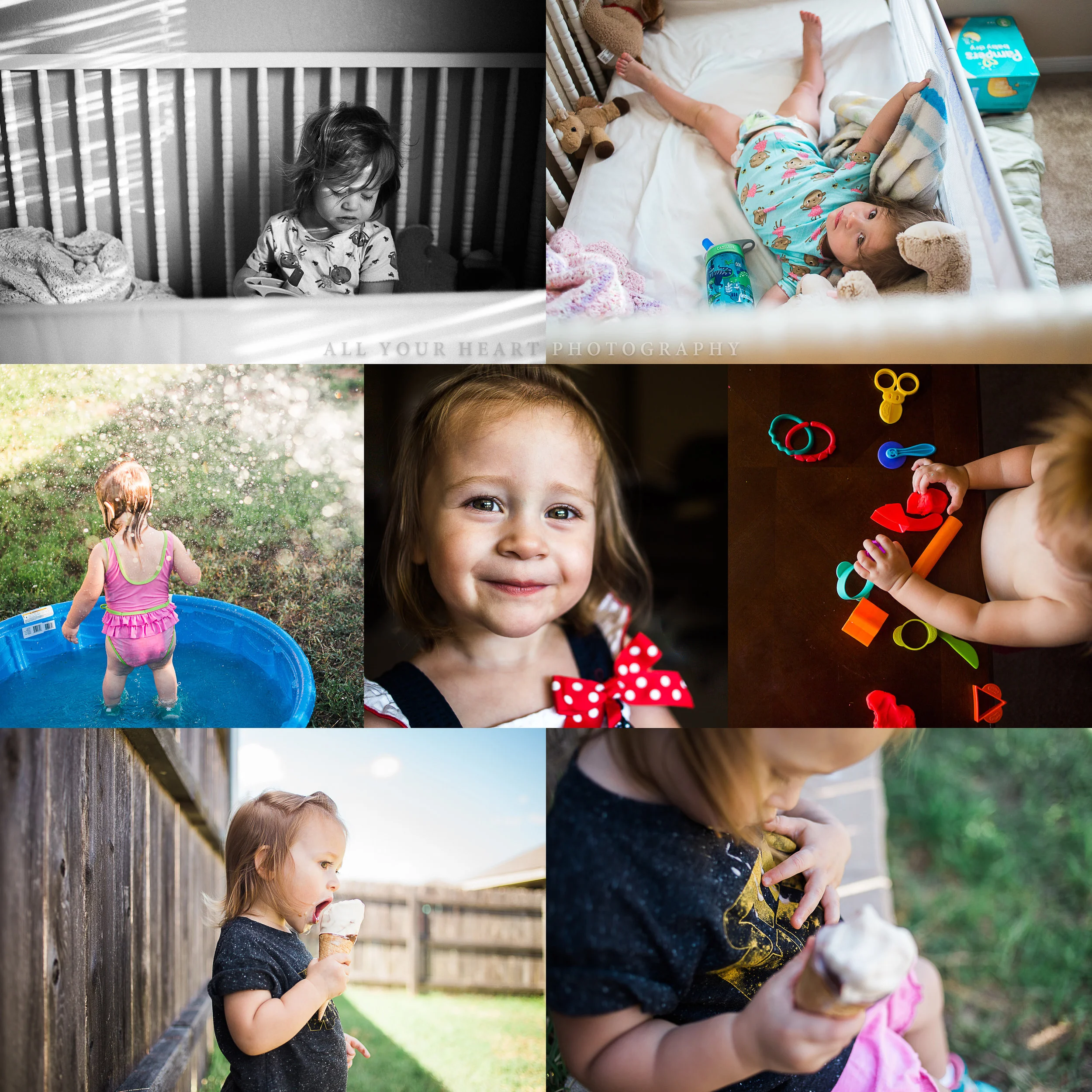JULY 2016: 4th of July was spent at Crystal Beach, north of Galveston, while our daughter stayed with grandparents in DFW. The daycare experience continues with early morning wake up. Started a new job as a registered nurse and my hours (and sleep) has been all over the place! Expanded toddler's interest in Play Doh. Somewhat successful in teaching her that it's for playing with hands, not eating nor smashing into the carpet. Celebrated National Ice Cream Day with a giant ice cream cone! Taught her some expert ice-cream-eating technique. ;)
