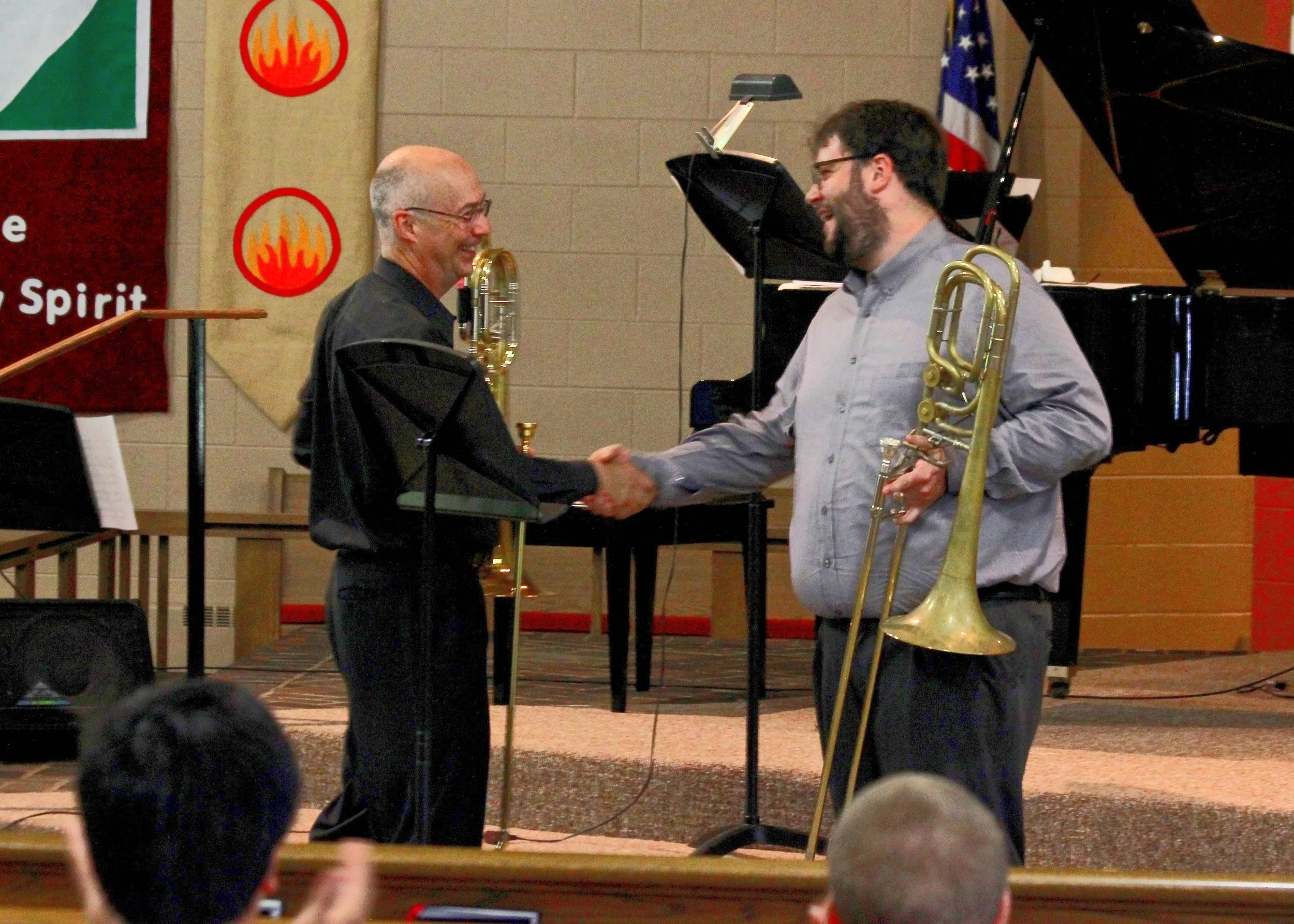 Randy Hawes and Nicholas Schwartz perform an incredible bass trombone duo.