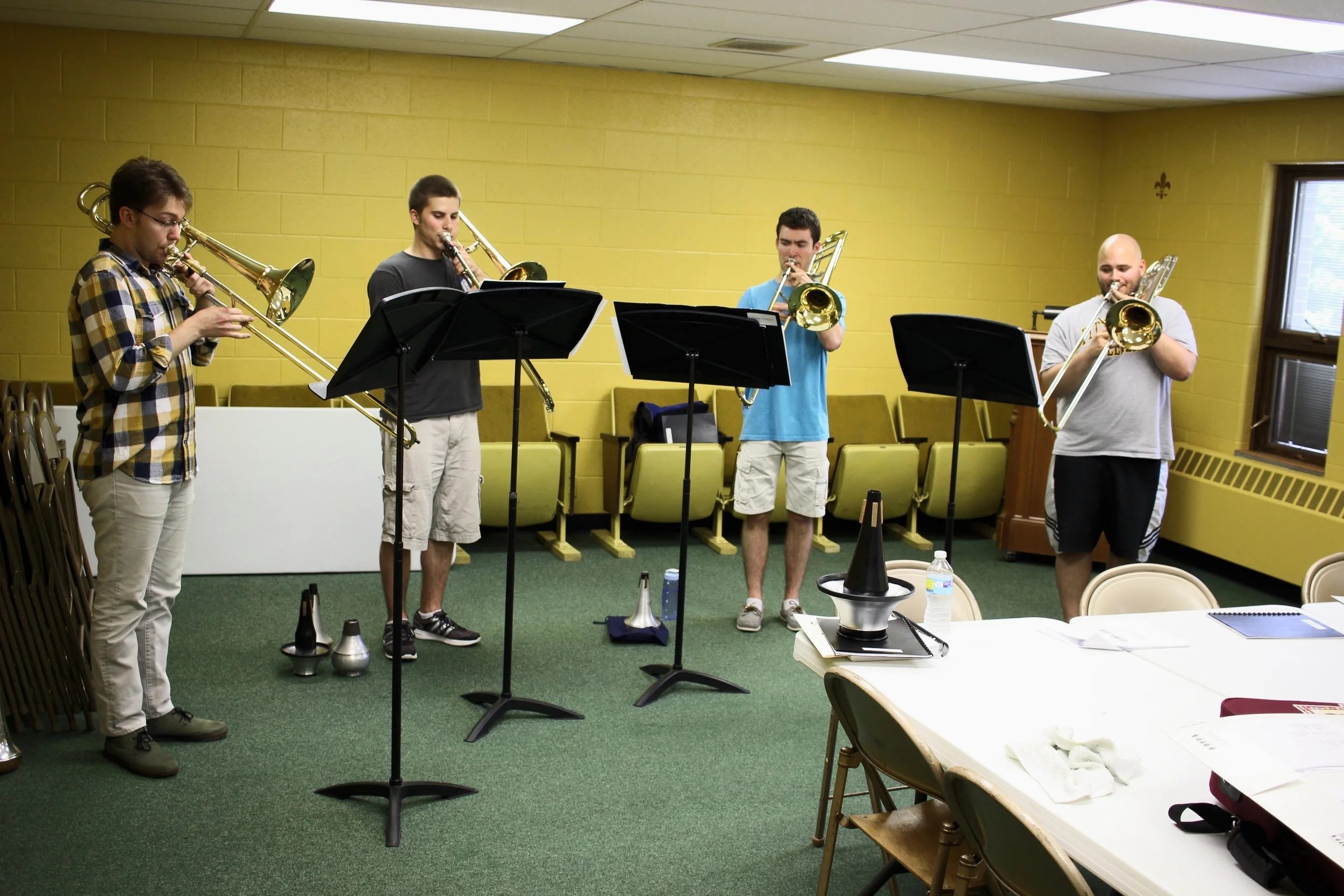 A participant quartet in rehearsal.