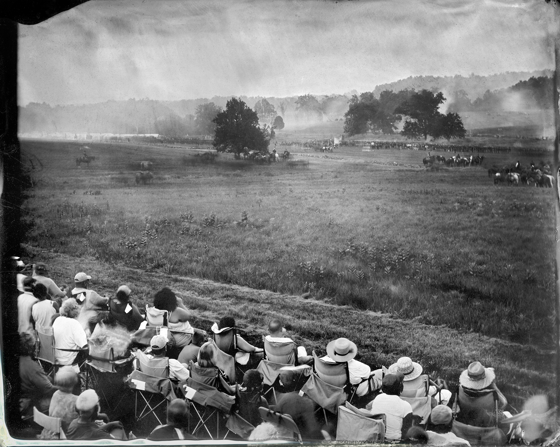  Spectators with Battle in Distance, Gettysburg, 2012 