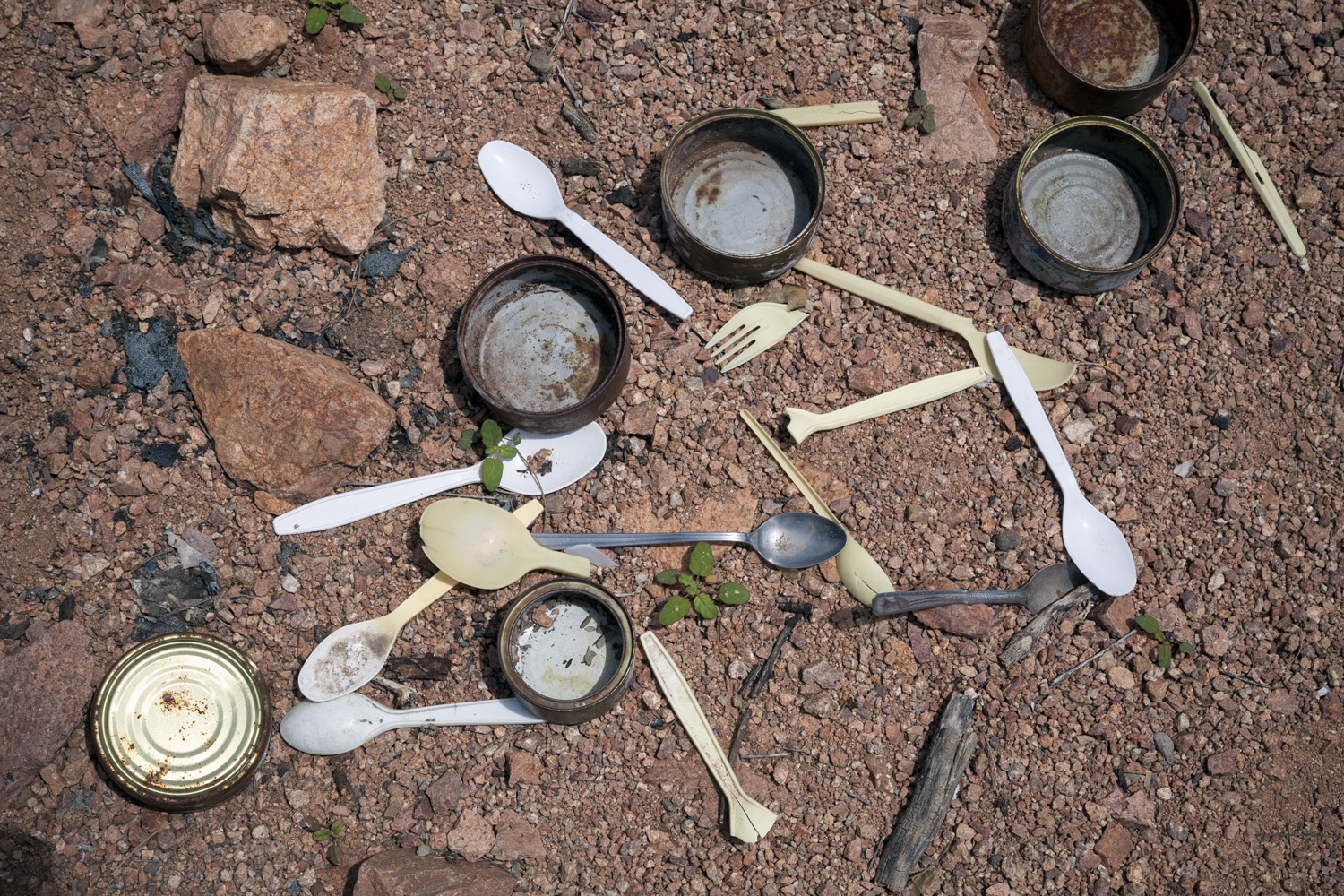  Empty Cans and Utensils Left By Migrants, 2012 