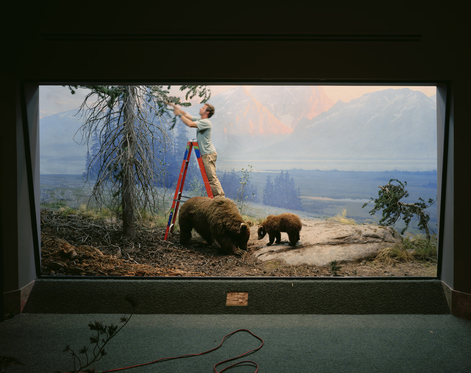  Mountain Scene With Man and Bears, 2005 
