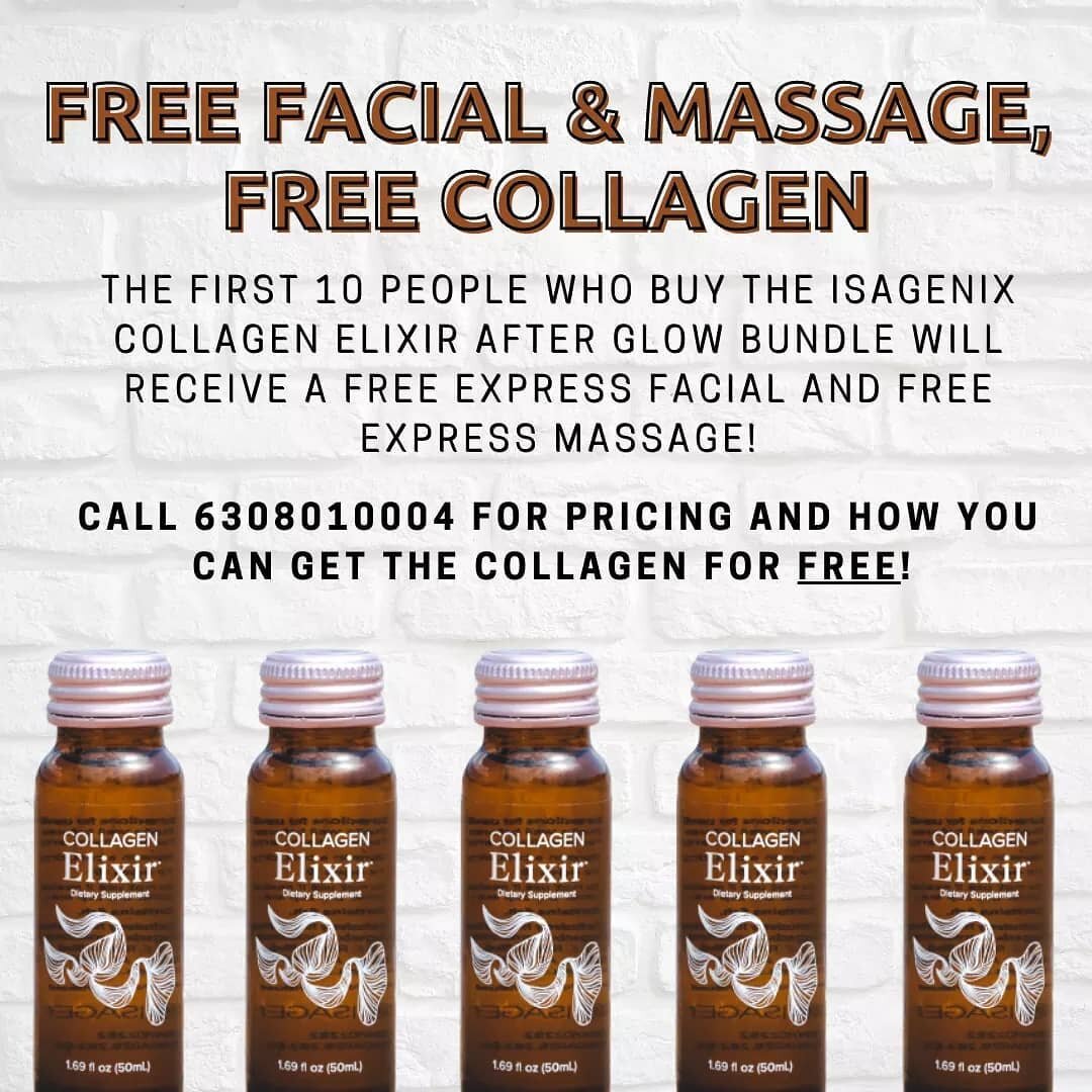 Wanting to try collagen but looking for the perfect reason? We've got that reason! We're offering a free express facial and express facial to the first 10 people to buy the Afterglow Collagen Bundle! And there's a way you can get that bundle for even