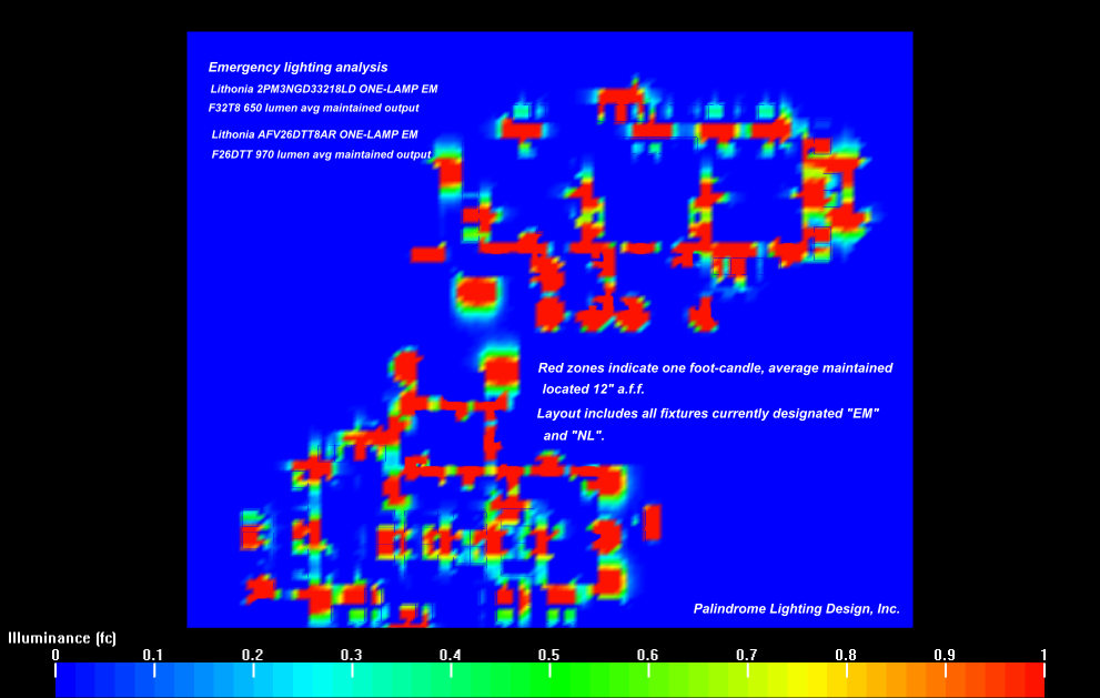 Egress lighting analysis