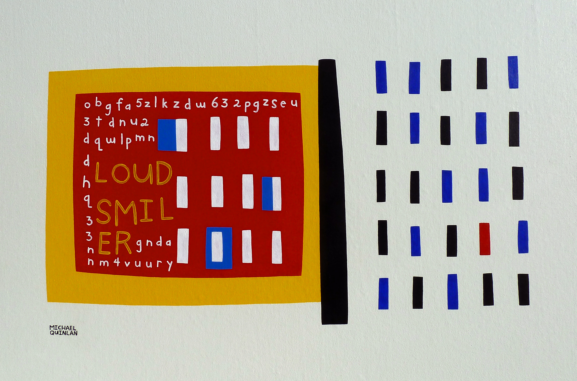 Loud Smiler, 28 x 18 in., acrylic on canvas